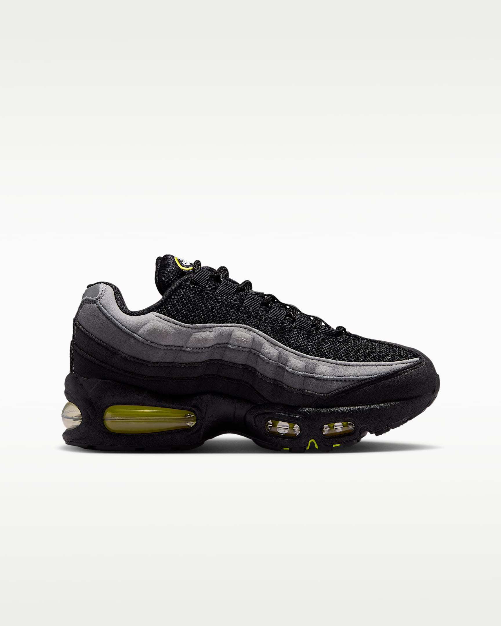 Nike Air Max 95 Big Bubble Older Kids' Shoes - Black/Dark Smoke Grey/Smoke Grey/Chrome Yellow