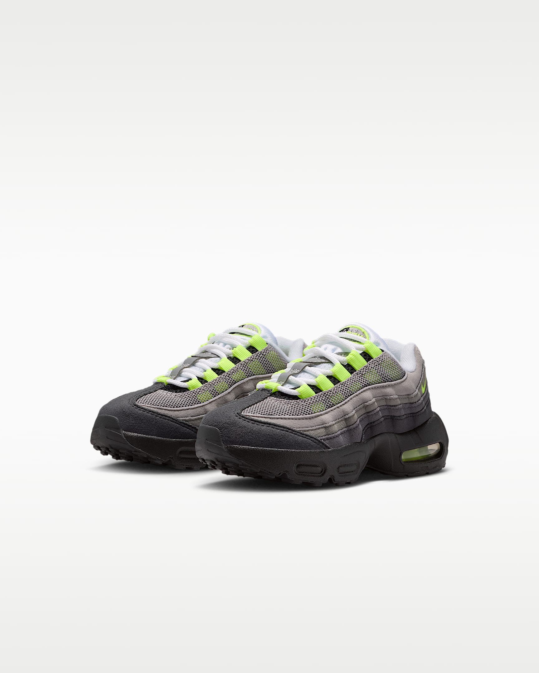 รองเท้าเด็กเล็ก Nike Air Max '95 - ดำ/Anthracite/Light Graphite/Neon Yellow