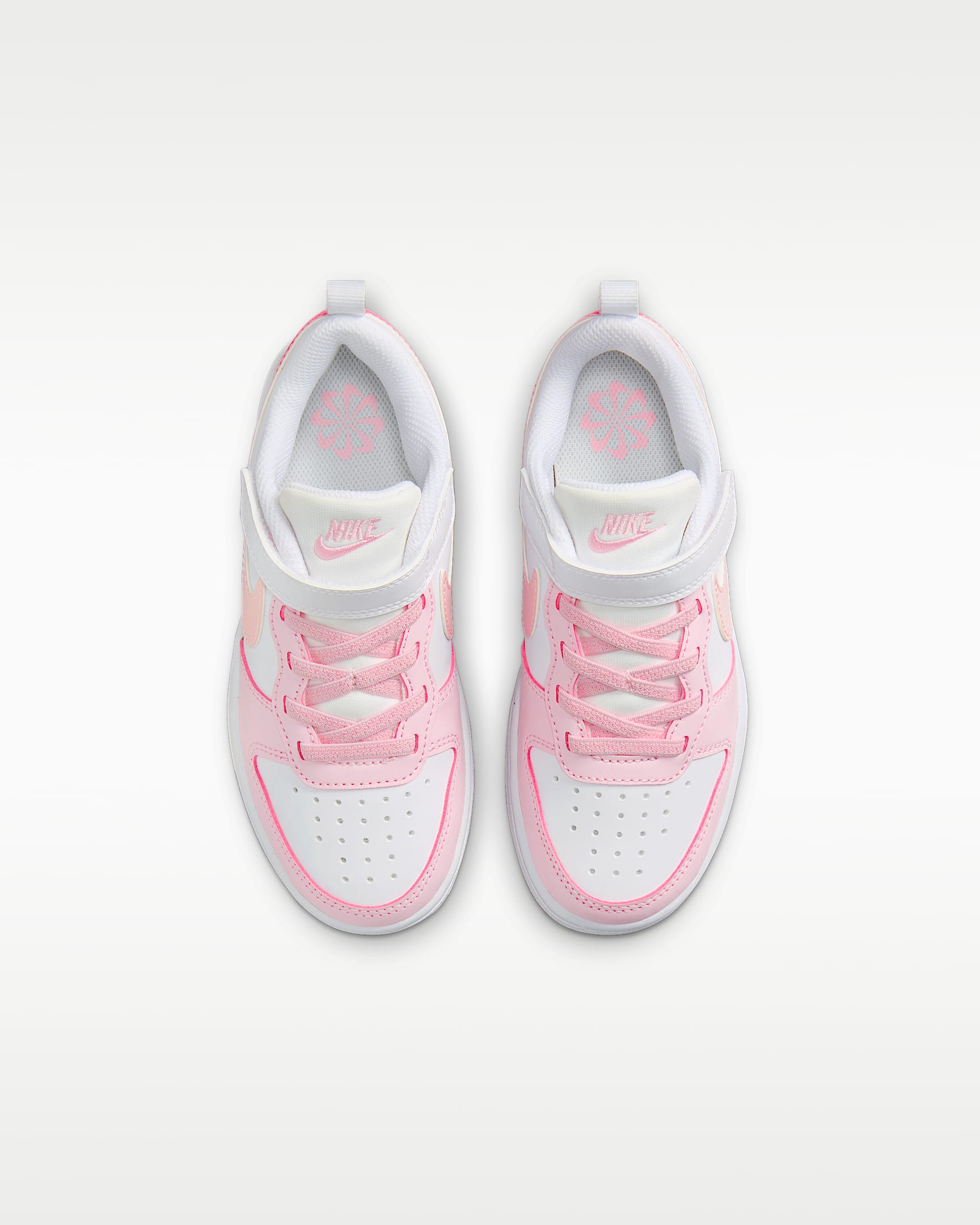 Nike Court Borough Low Recraft Younger Kids' Shoes - White/Pink Foam