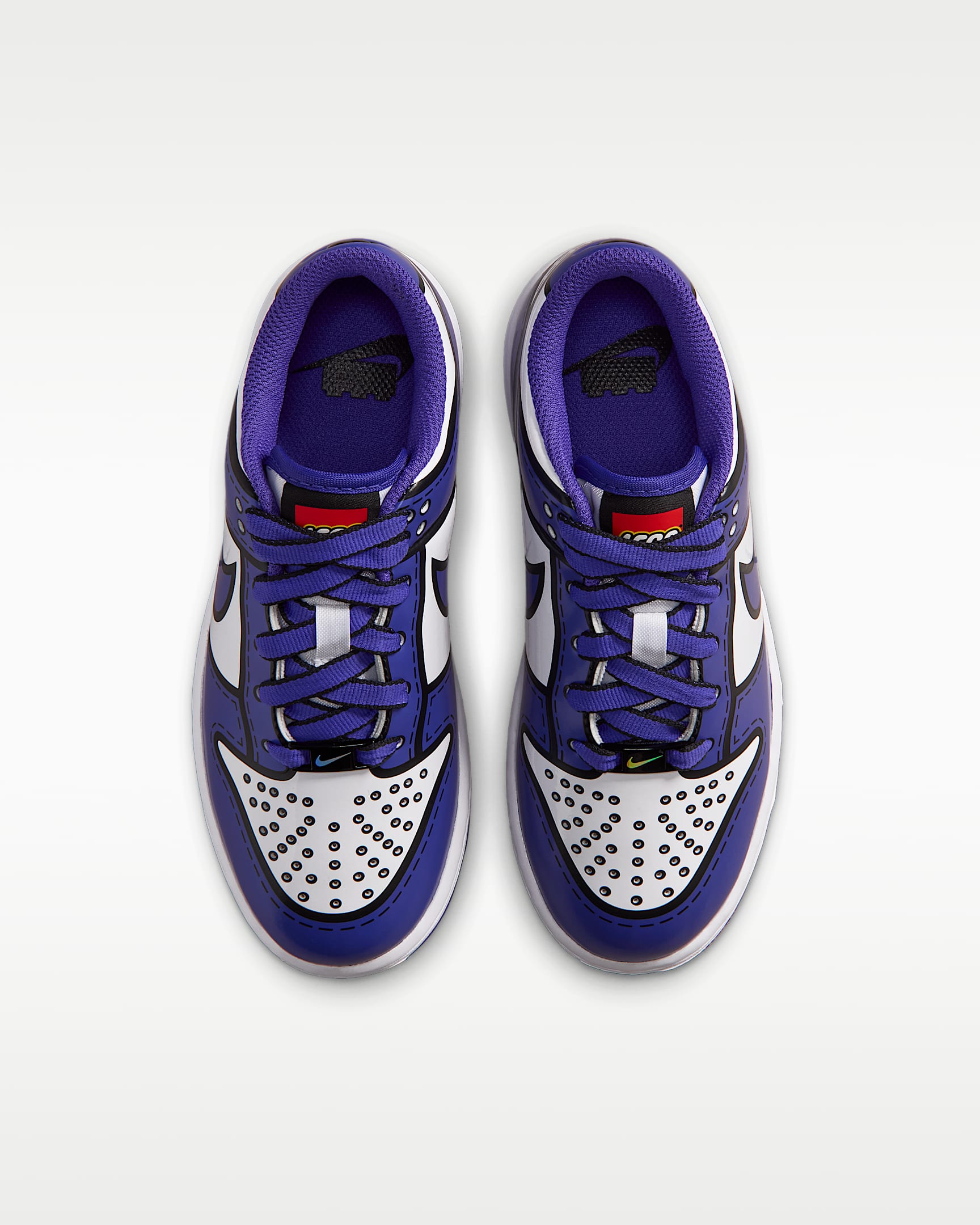 Nike Dunk Low x LEGO® Collection kleuterschoenen - Wit/Rush Red/Tour Yellow/Bright Concord