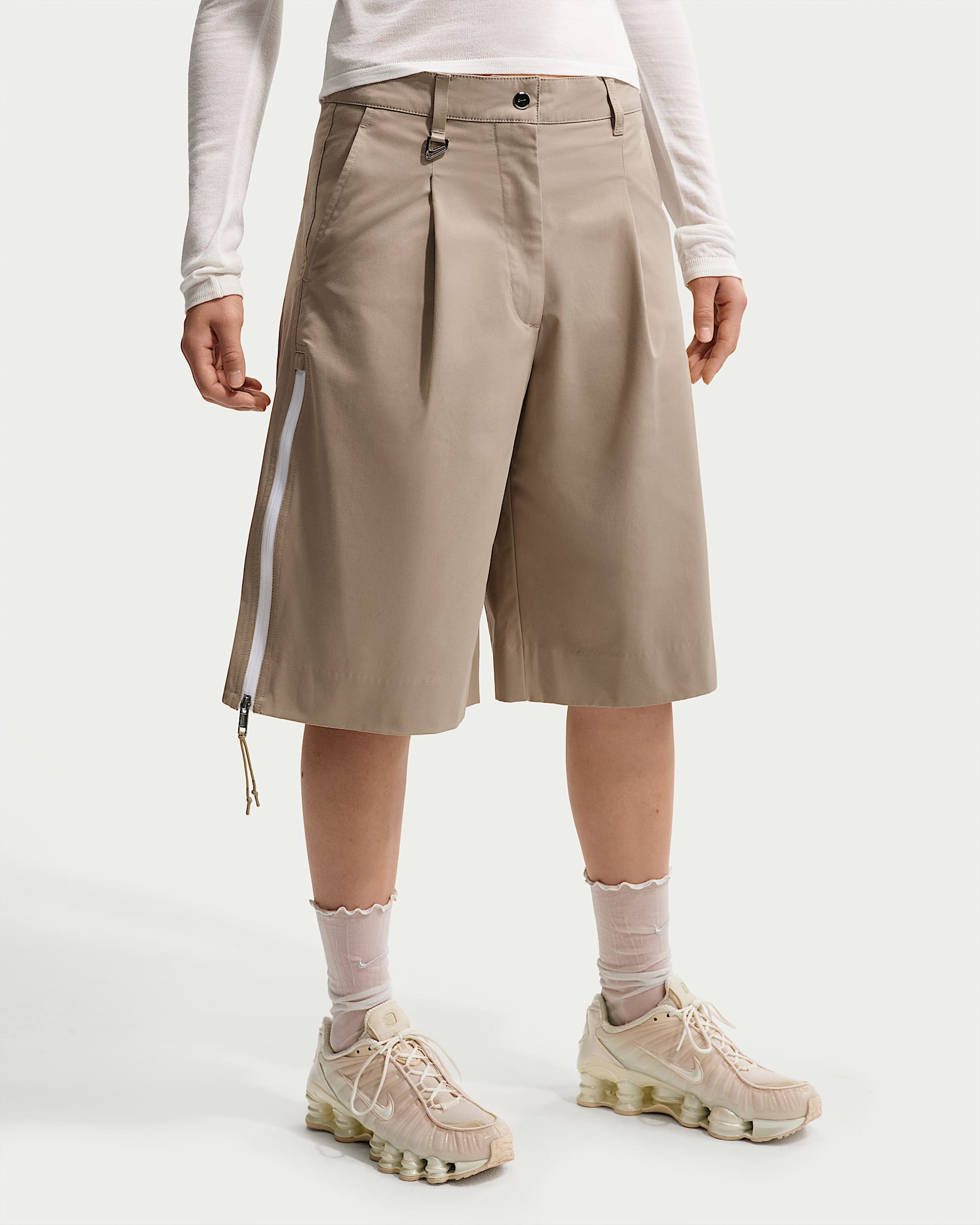 Nike Sportswear Airreverent Women's Low-Rise Shorts - Khaki/Khaki