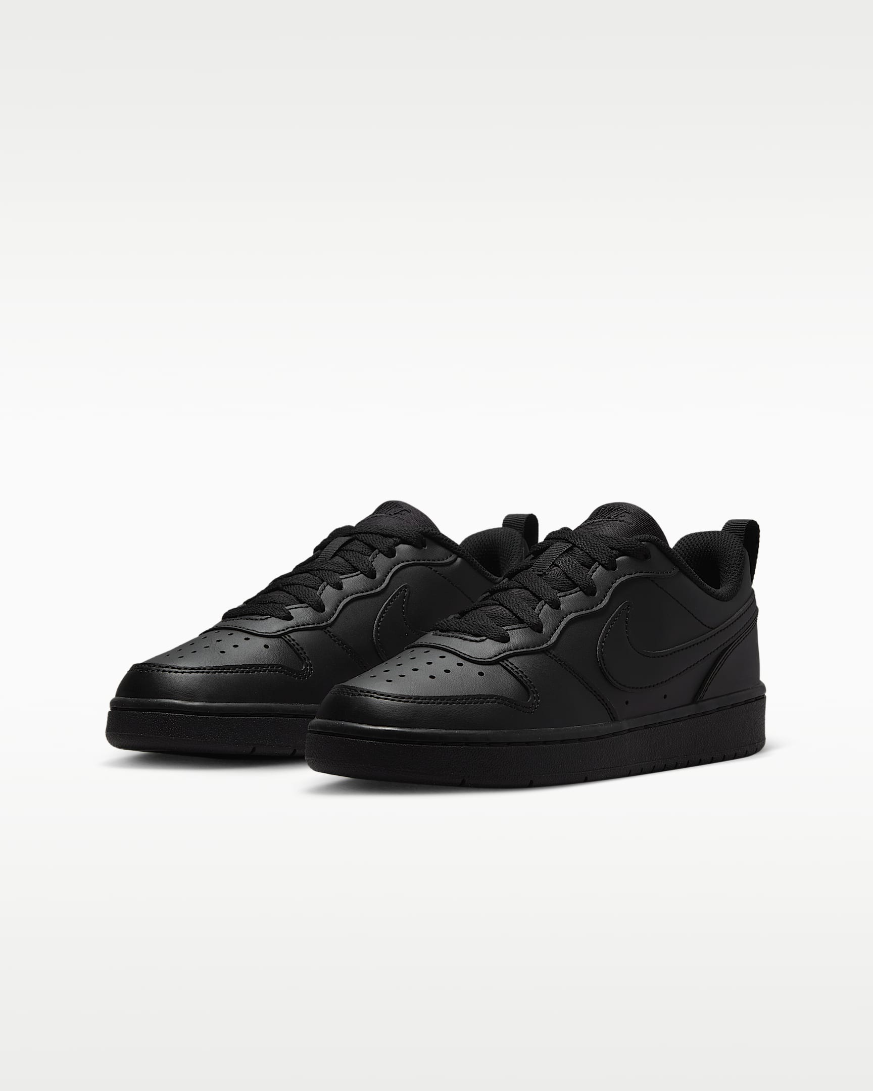 Nike Court Borough Low Recraft Big Kids' Shoes - Black/Black/Black