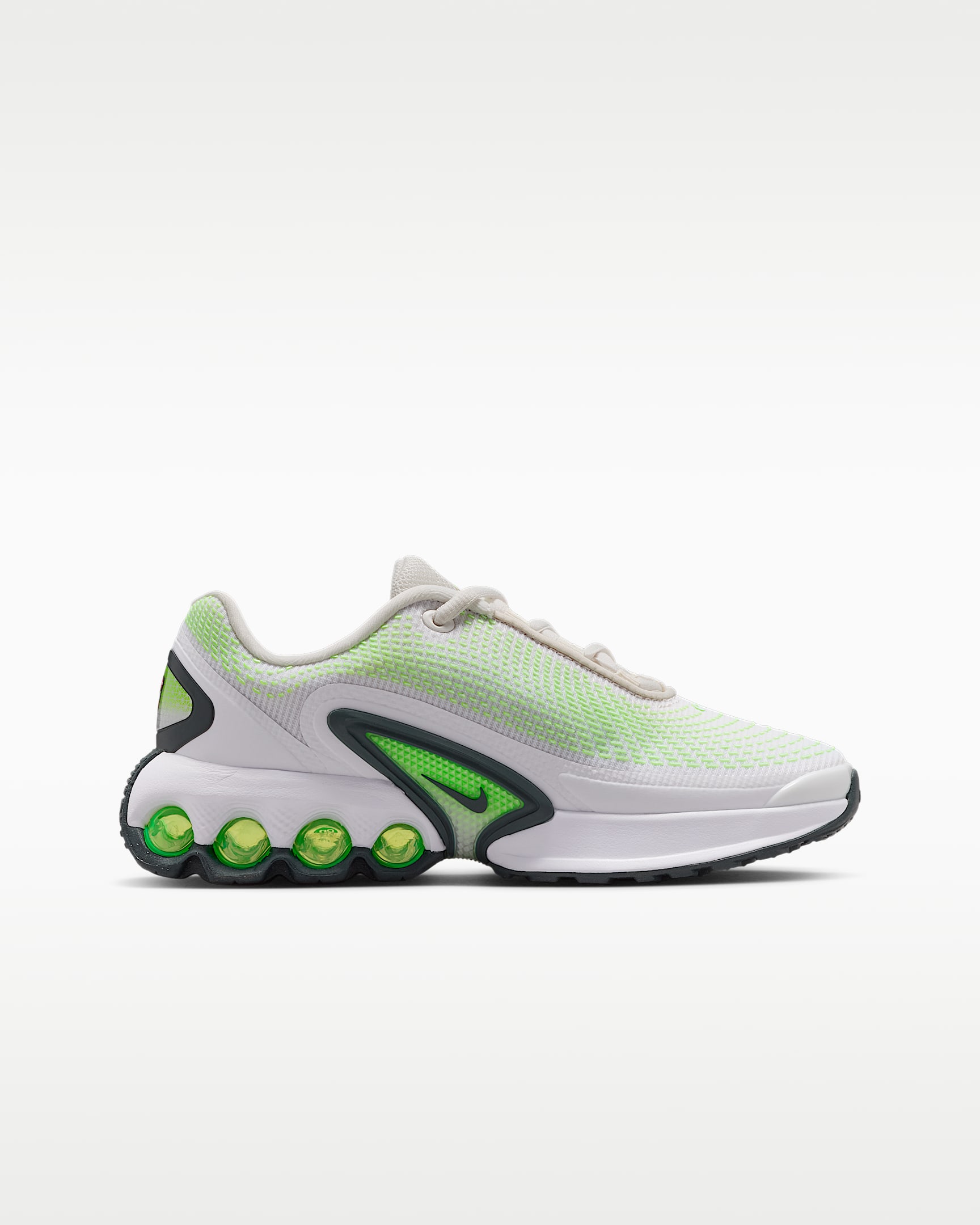 Tenis para niños grandes Nike Air Max Dn - Tinte platino/Verde strike/Blanco/Alga