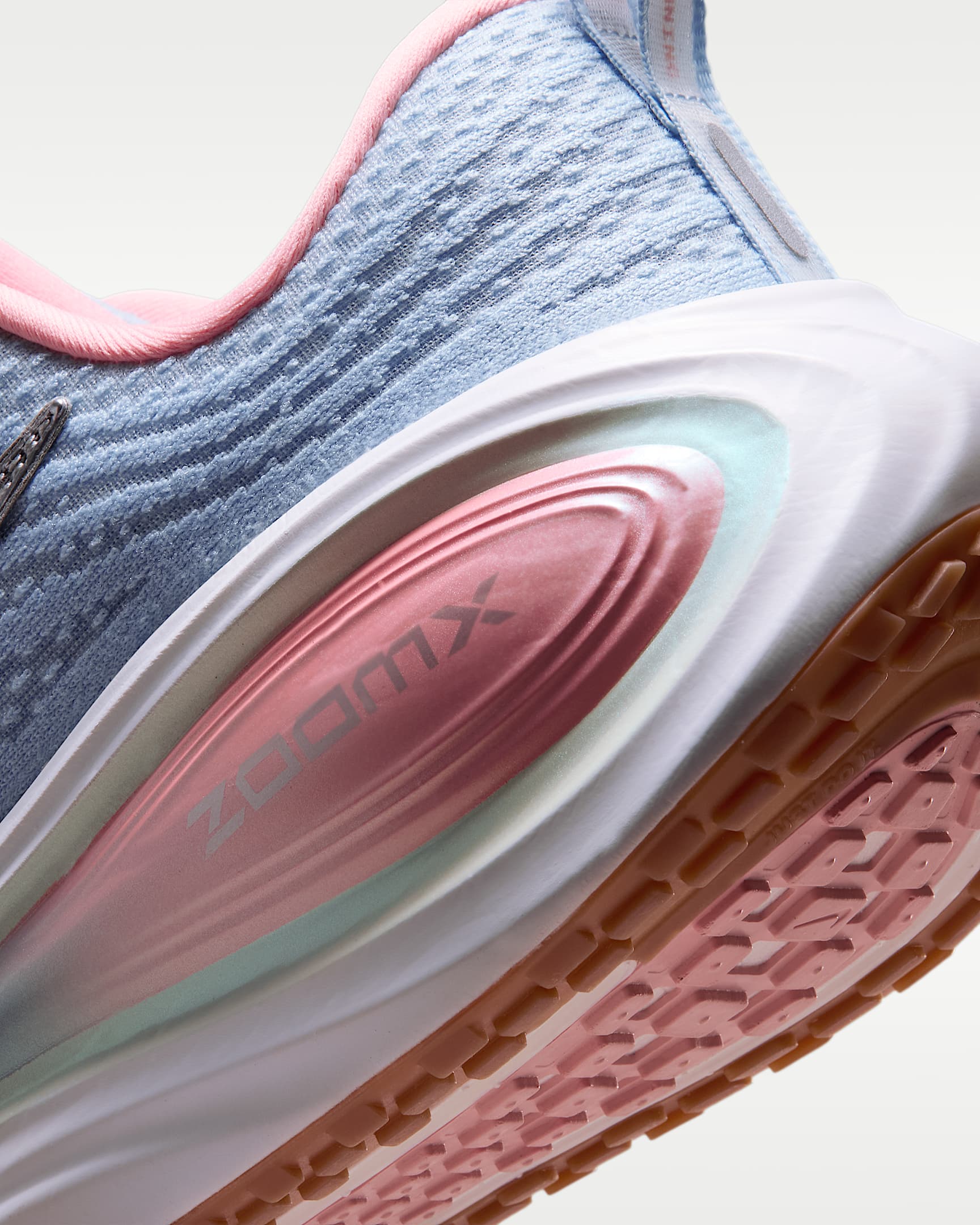 Nike Vomero Plus Women's Road Running Shoes - Light Armory Blue/Bleached Coral/Barely Green/Metallic Silver