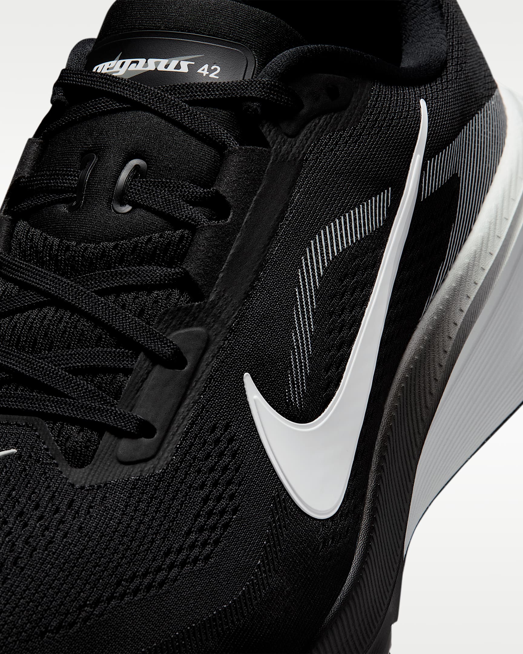 Nike Pegasus 42 Men's Road-Running Shoes (Wide) - Black/Photon Dust/White