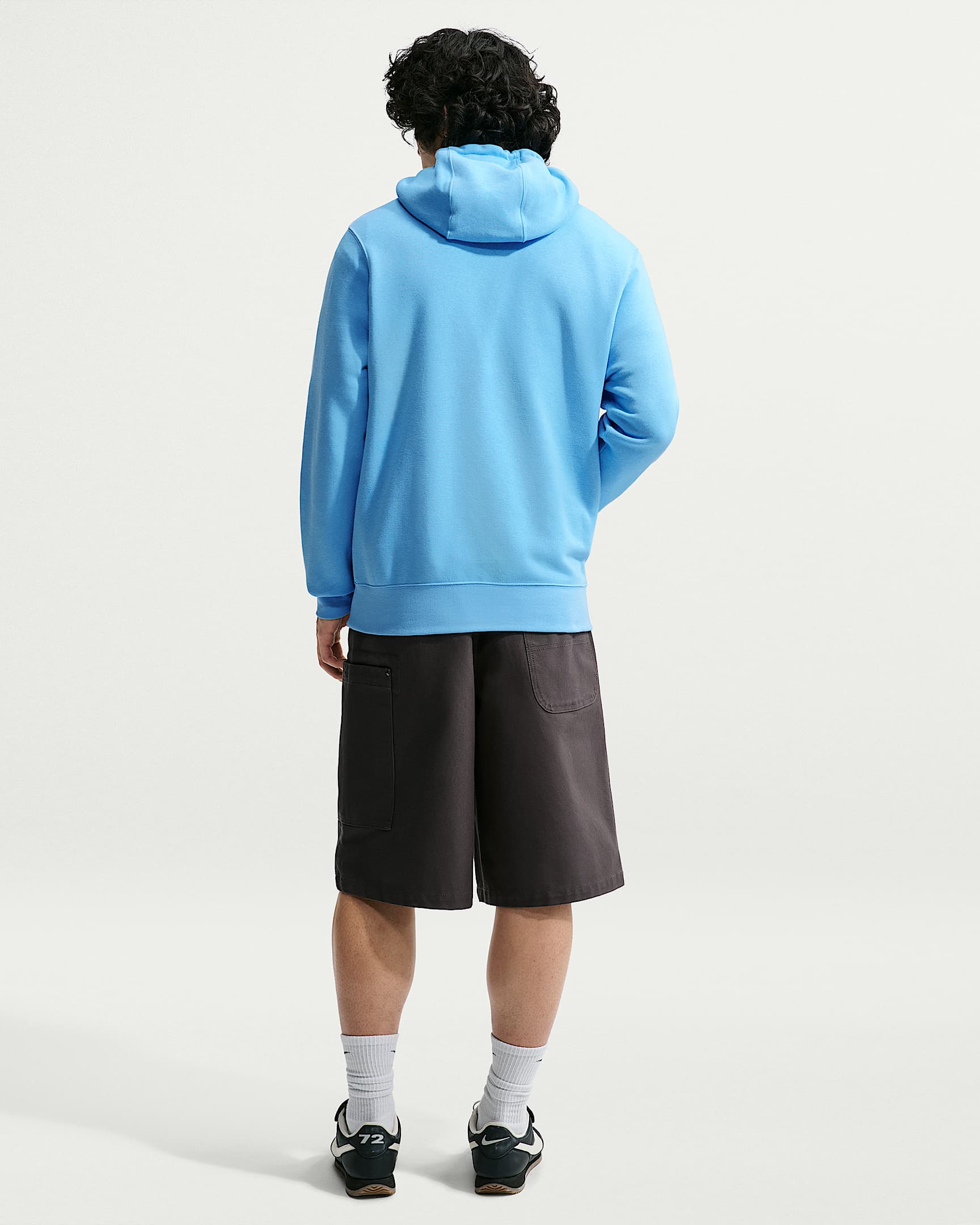 Nike Club Men's Pullover Fleece Hoodie - Football Blue/Football Blue/White