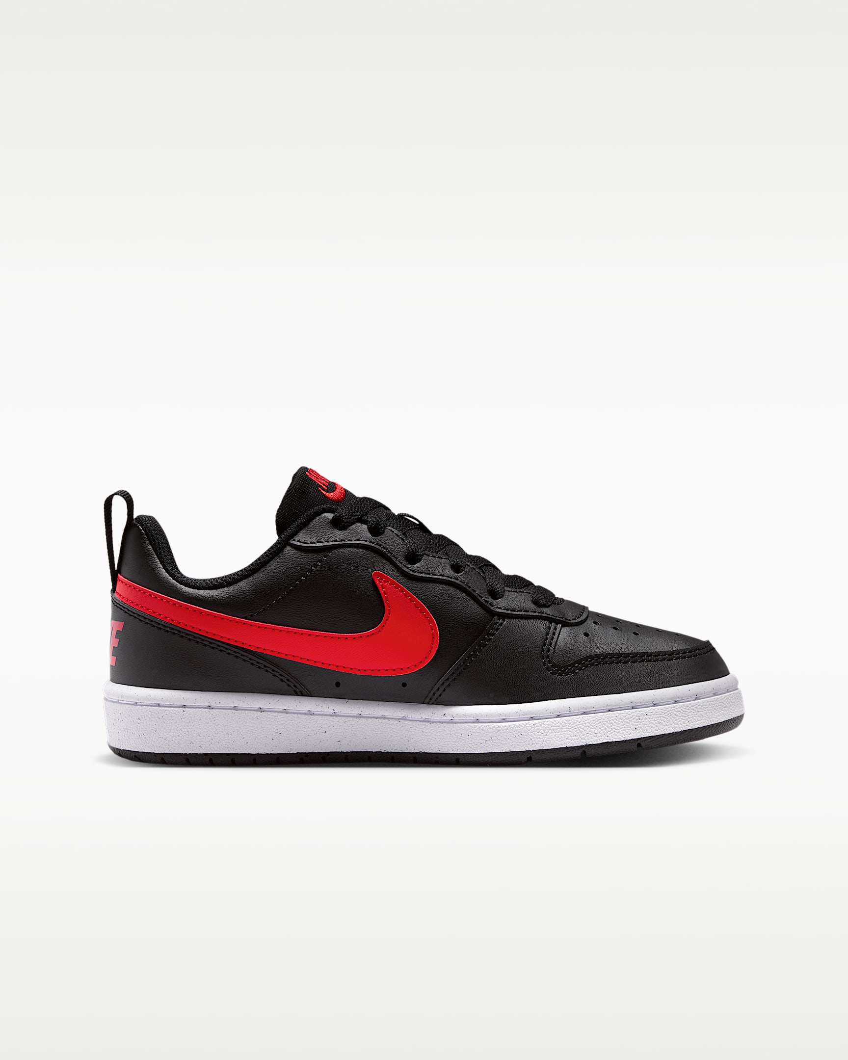Nike Court Borough Low Recraft Older Kids' Shoes - Black/White/University Red