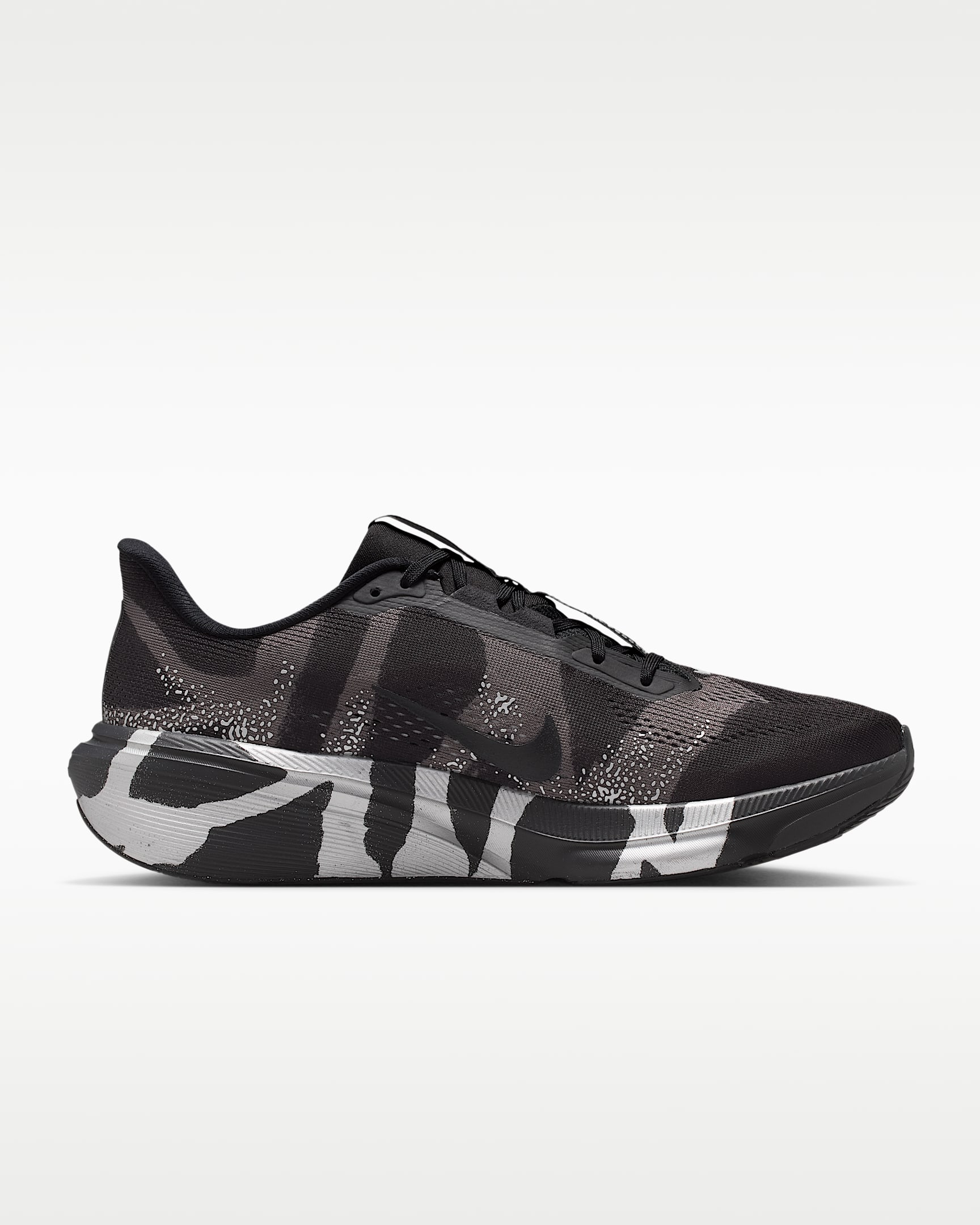 Nike Pegasus 42 Men's Road-Running Shoes - Black/Medium Ash/Metallic Silver/Black