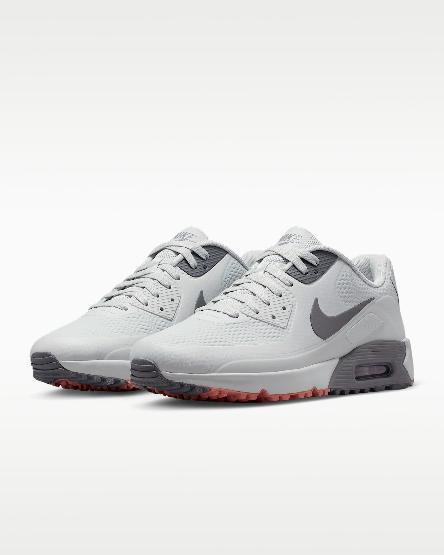 Nike Air Max 90 G Golf Shoes - Photon Dust/Red Stardust/Pencil Point