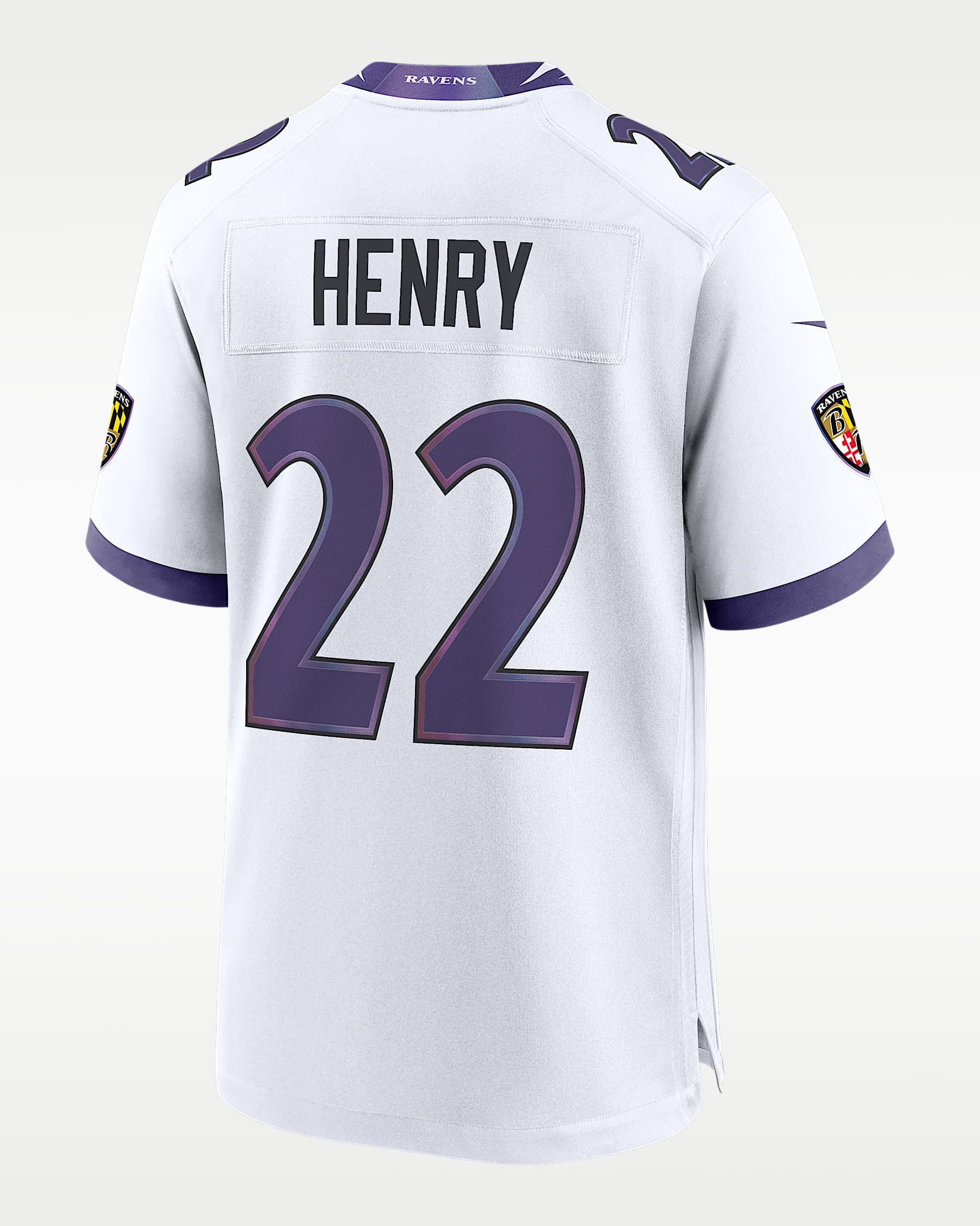Derrick Henry Baltimore Ravens Men's Nike NFL Game Jersey - White
