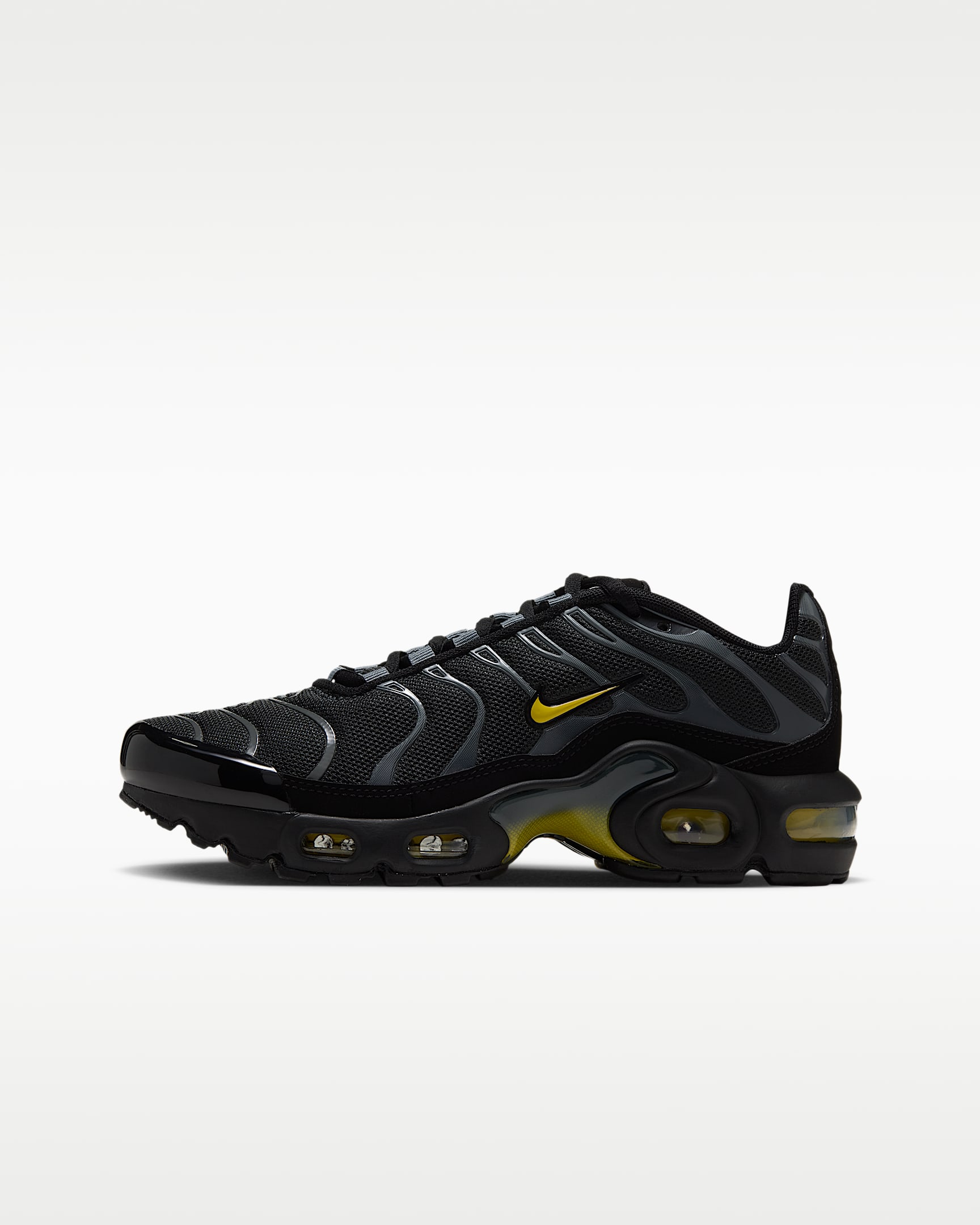 Nike Air Max Plus Older Kids' Shoes - Dark Smoke Grey/Black/Cool Grey/Chrome Yellow