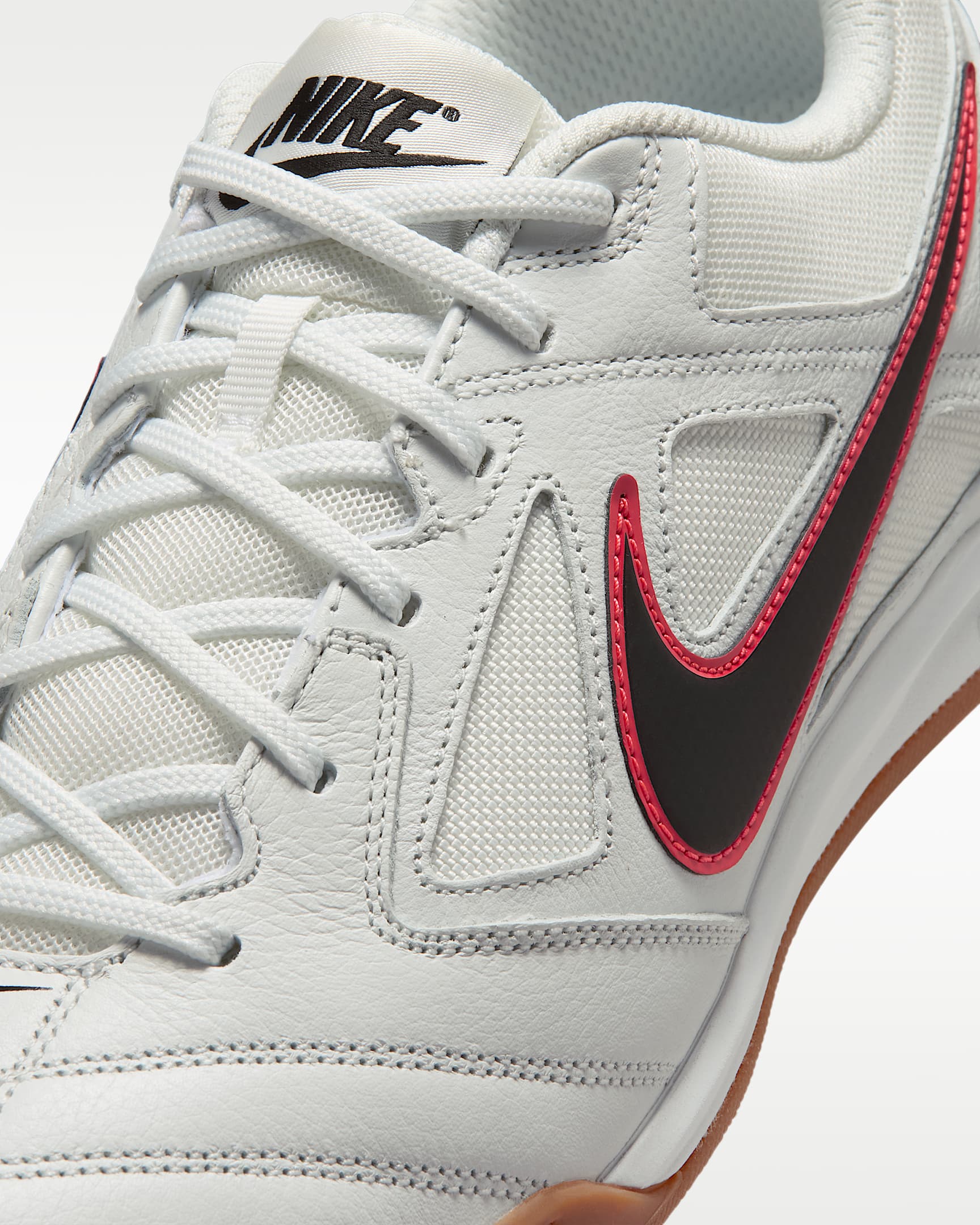 Nike Gato Men's Shoes - Summit White/Bright Crimson/Gum Medium Brown/Black