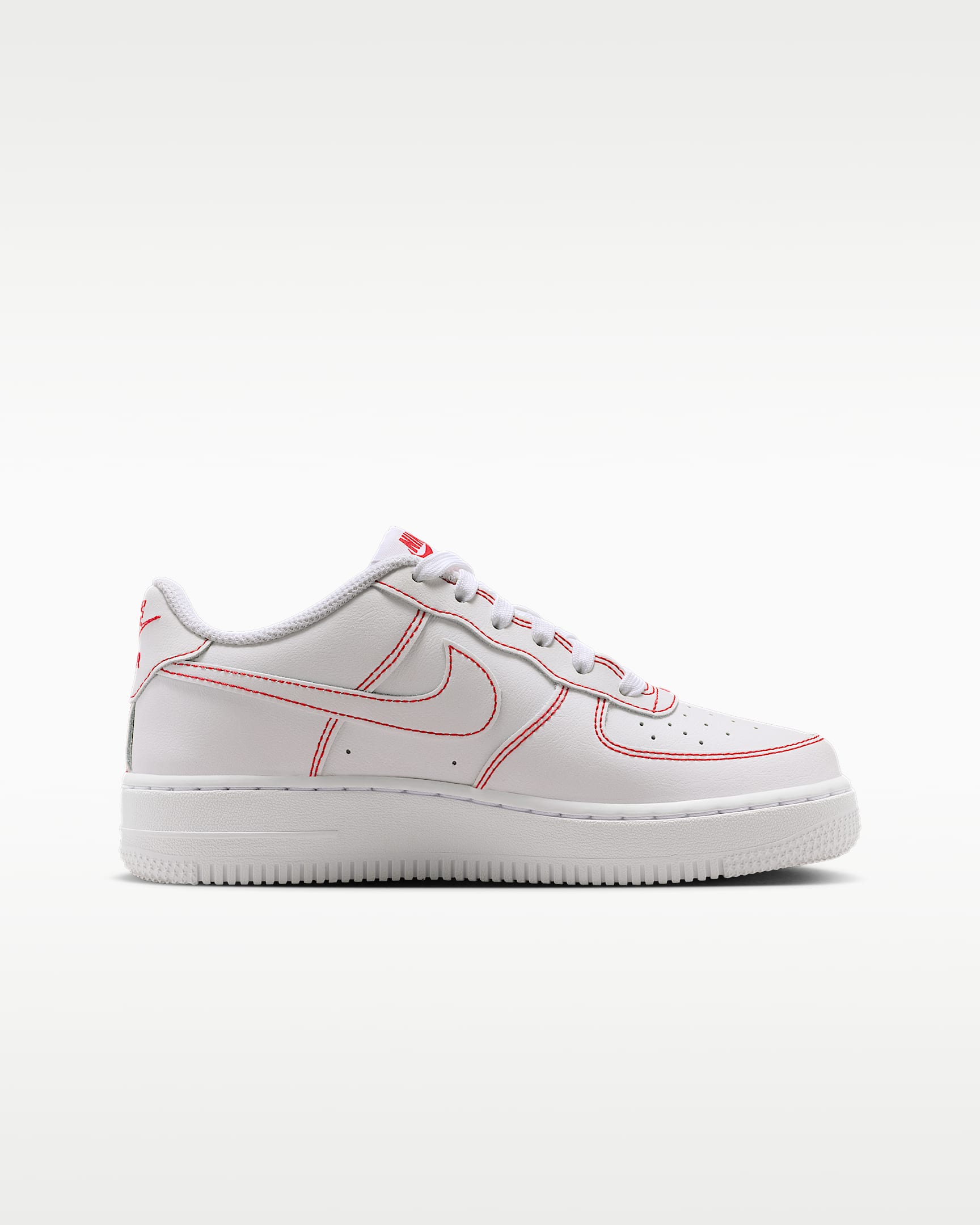 Tenis para niños grandes Nike Air Force 1 LV8 - Blanco/Rojo universitario