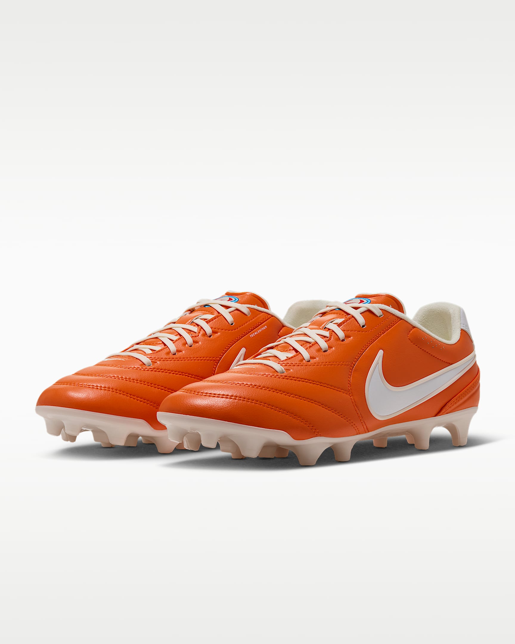 Nike Tiempo Ligera Pro Firm-Ground Low-Top Soccer Cleats - Safety Orange/White