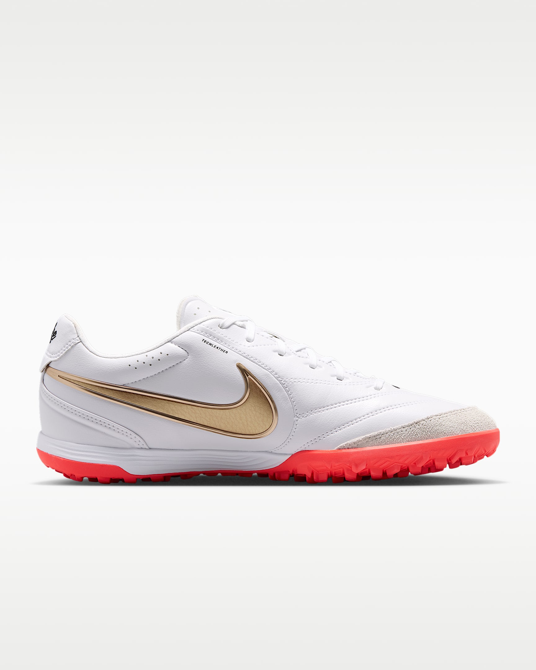 รองเท้าฟุตบอลไม่หุ้มข้อสำหรับพื้นสนามหญ้าเทียมสั้น Nike Tiempo Ligera Pro - ขาว/Bright Crimson/Blur