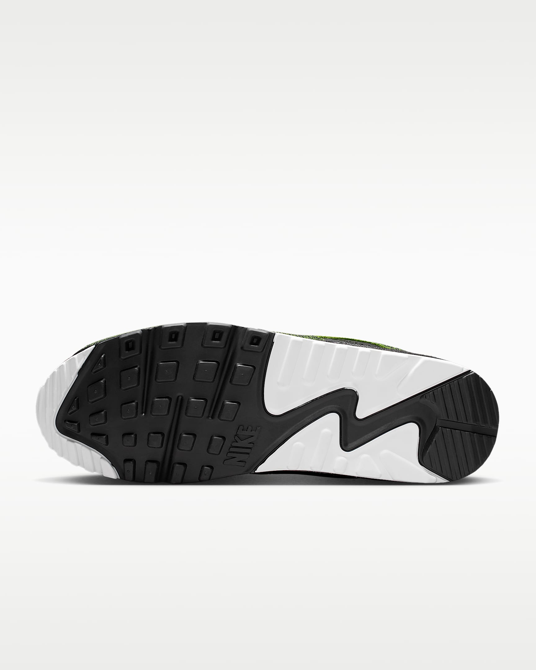 Tenis para hombre Nike Air Max 90 "Tiempo" - Negro/Negro/Verde voltaje/Blanco