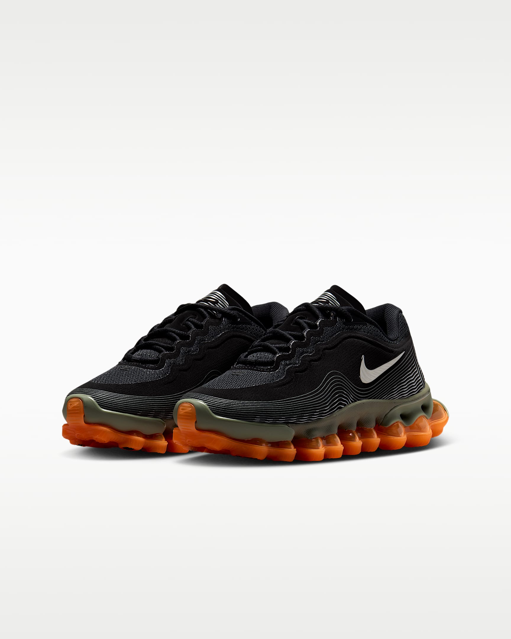 Tenis para niños grandes Nike Air Liquid Max - Negro/Militar claro/Platino puro/Plata metalizado