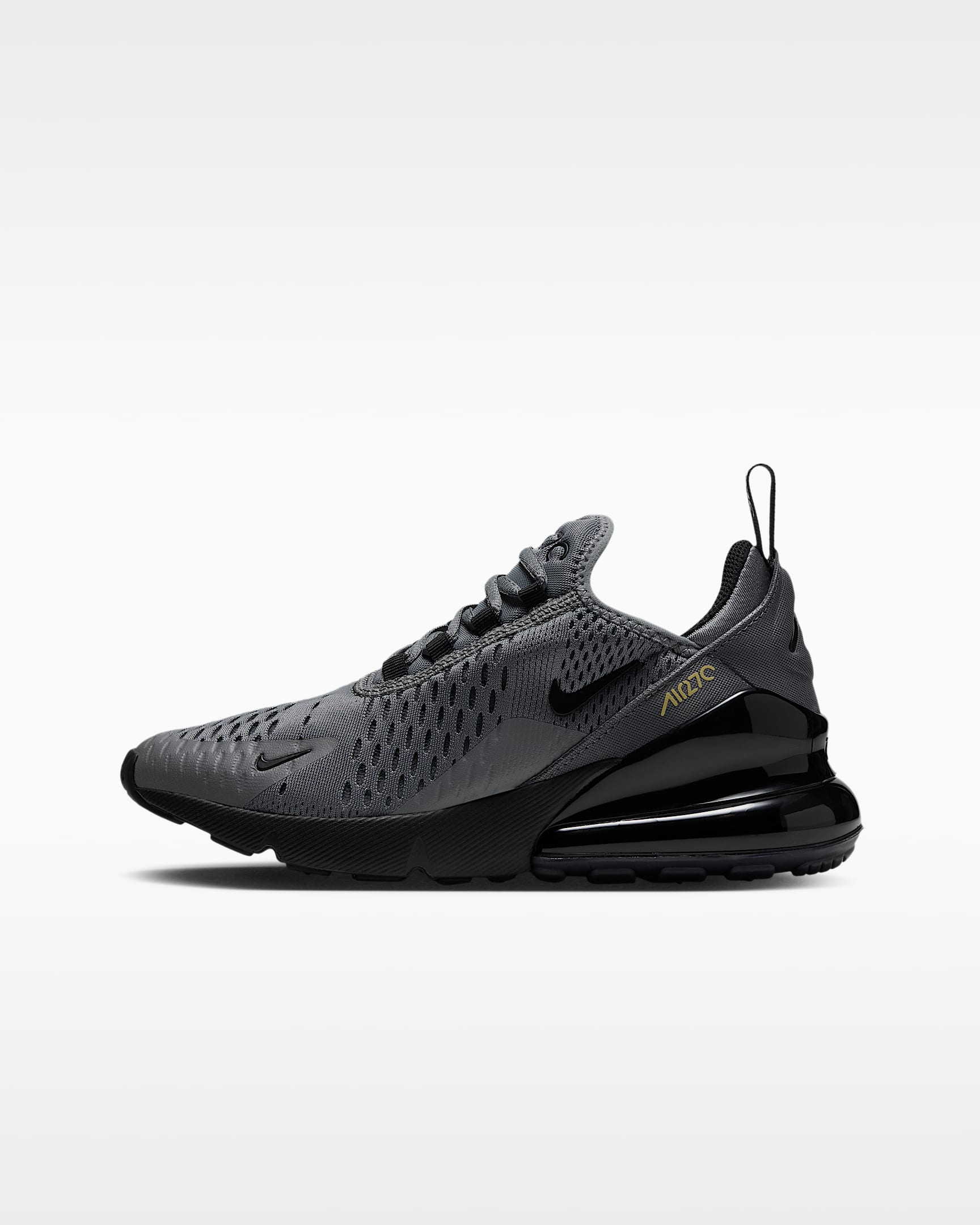 Chaussure Nike Air Max 270 pour ado - Smoke Grey/Chrome Yellow/Dark Smoke Grey/Noir