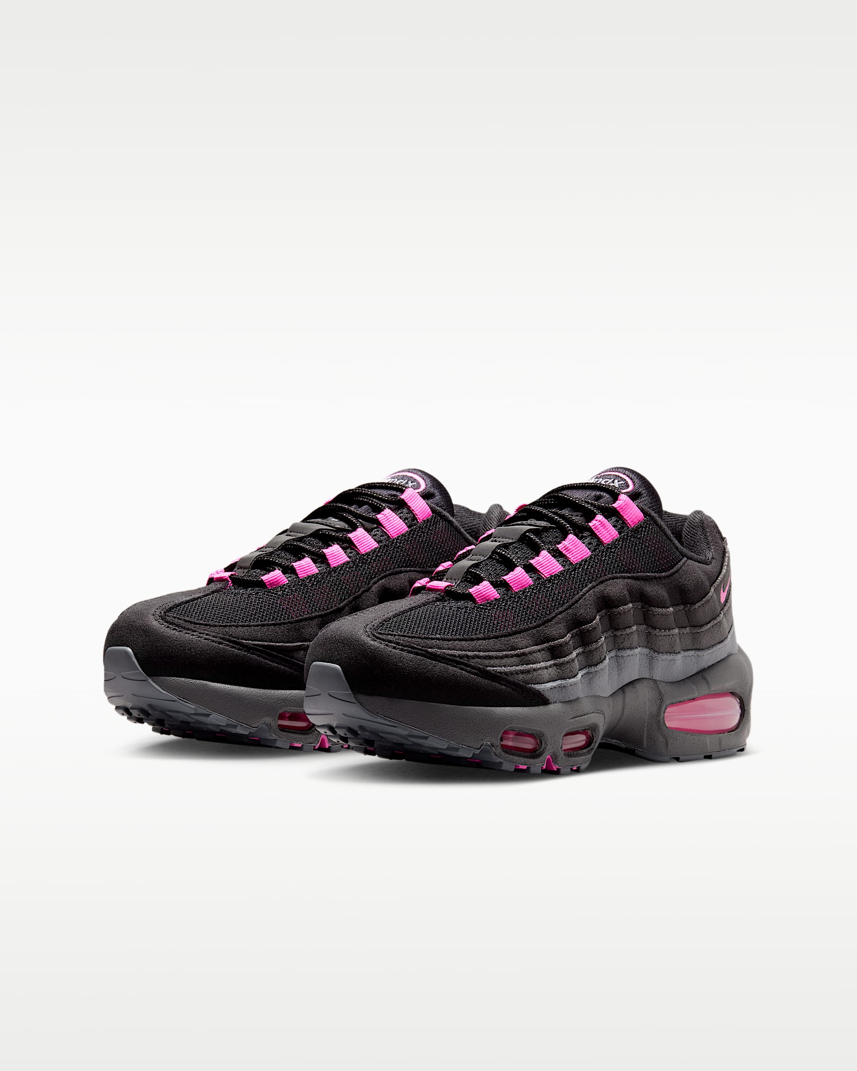 Nike Air Max 95 Big Bubble Big Kids' Shoes - Black/Cool Grey/Iron Grey/Playful Pink