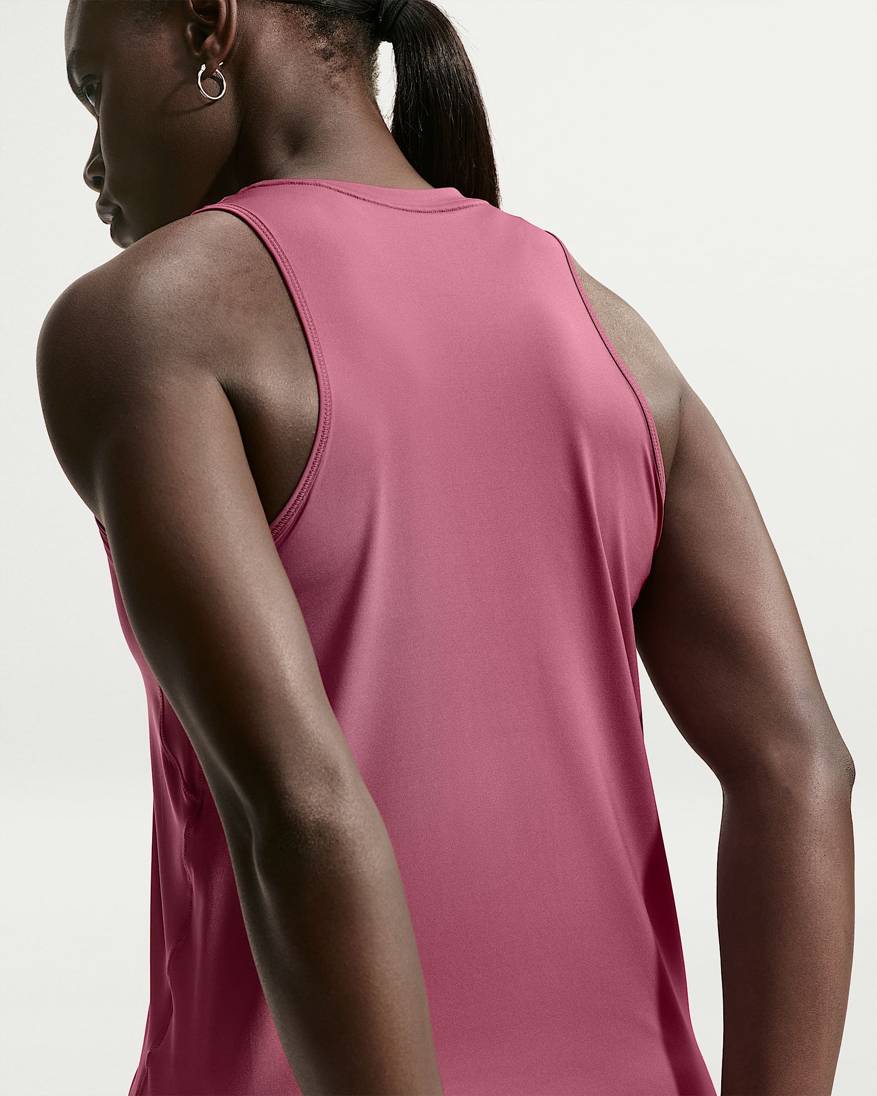 Nike One Classic Women's Dri-FIT Tank Top - Pink Smoke/White