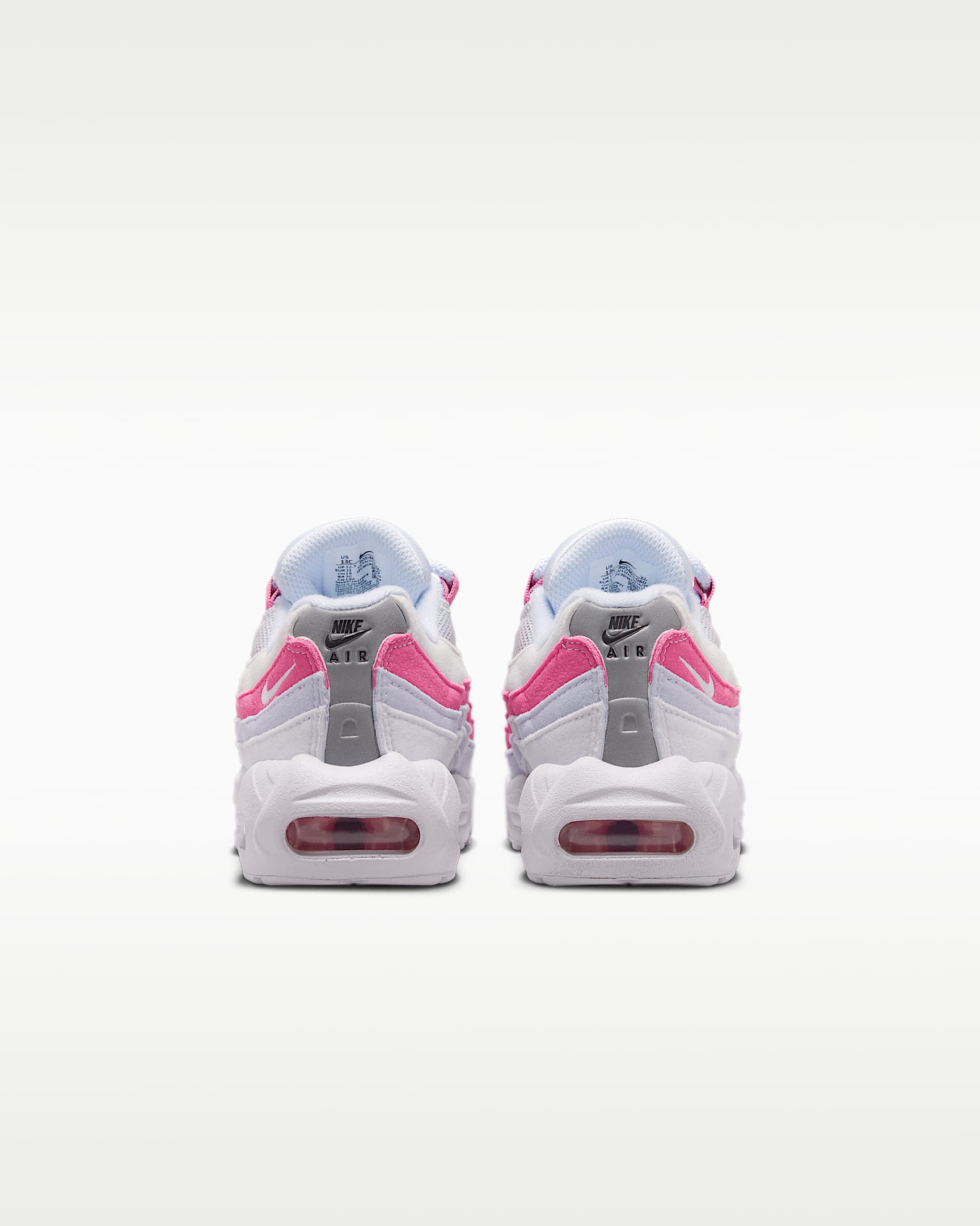 Nike Air Max '95 Little Kids' Shoes - Football Grey/Peony/Ghost/White