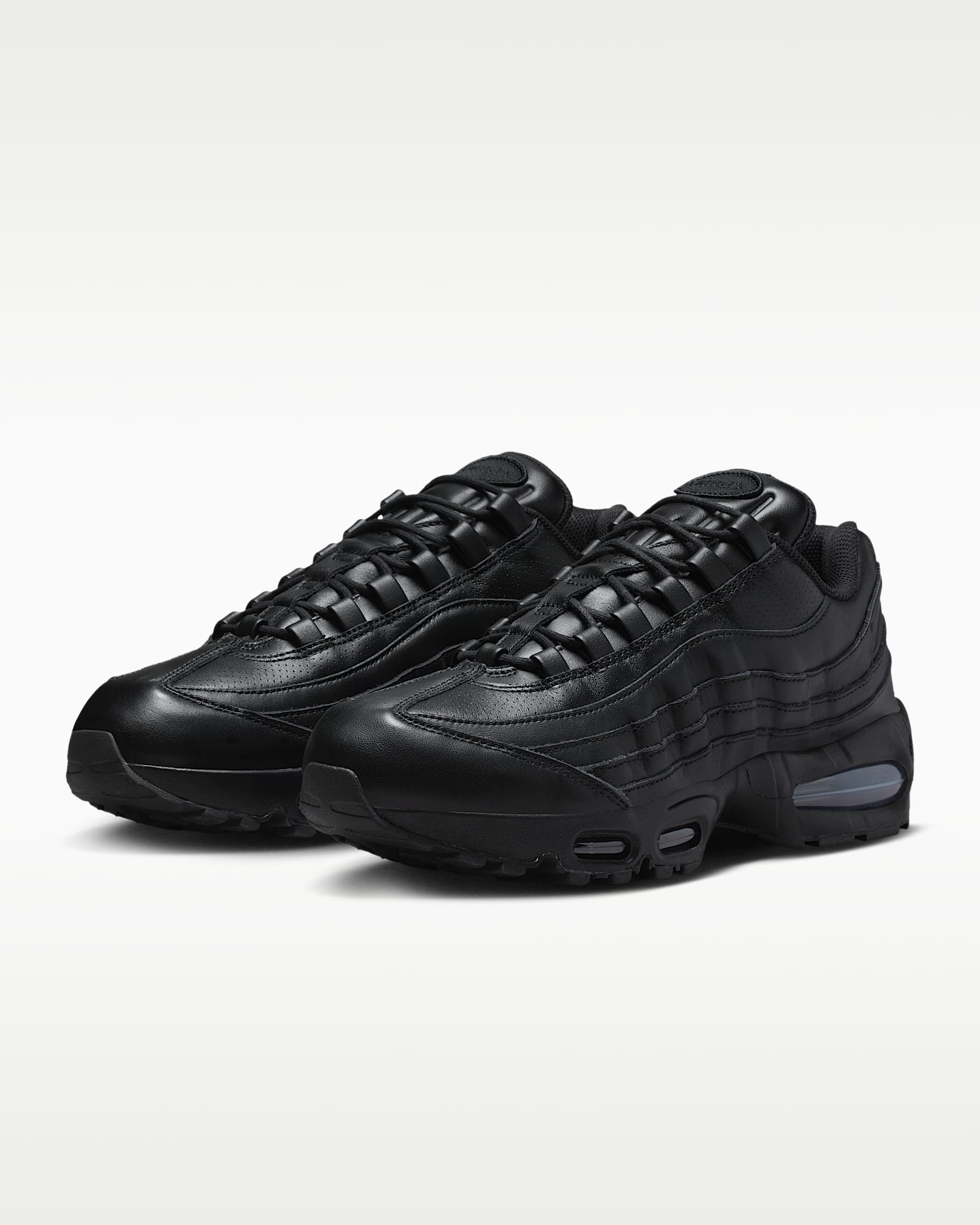 Nike Air Max 95 Big Bubble Leather Men's Shoes - Black/Black/Black