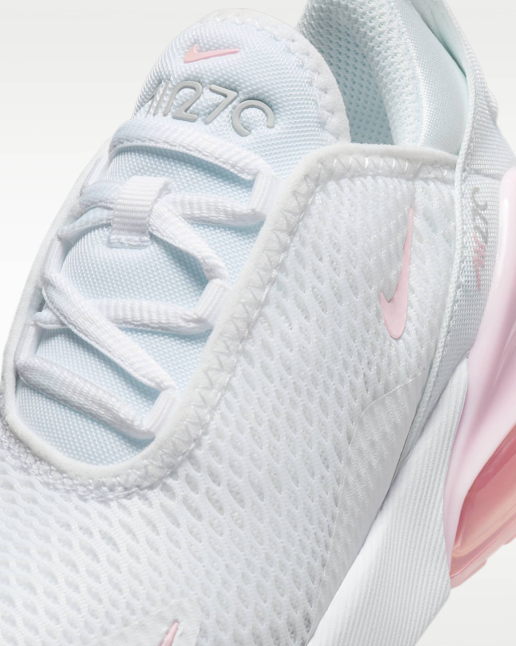 Nike Air Max 270 Little Kids' Shoes - White/Light Smoke Grey/Pink Foam
