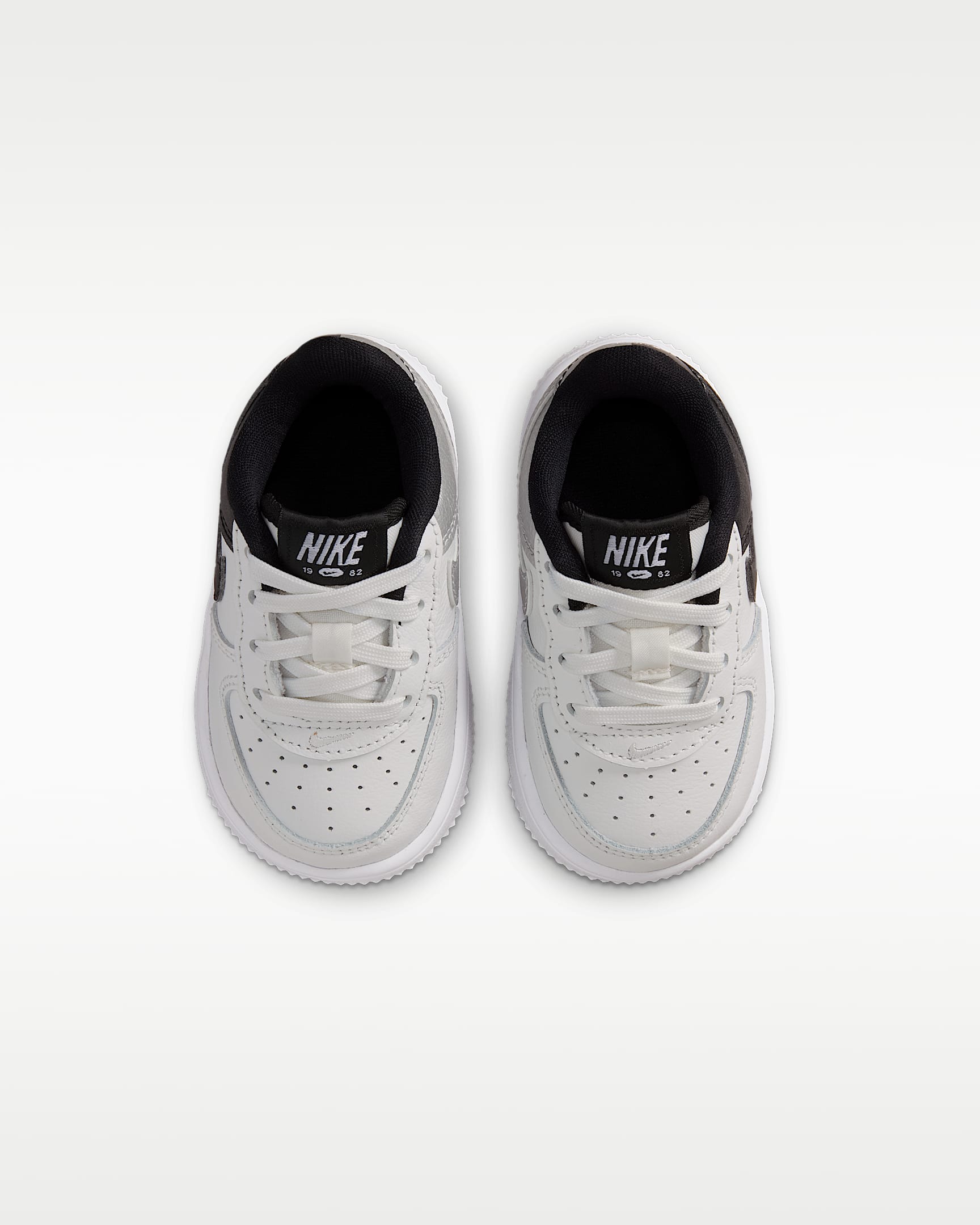 Nike Force 1 Low LV8 5 Baby/Toddler Shoes - Summit White/White/Metallic Silver/Black