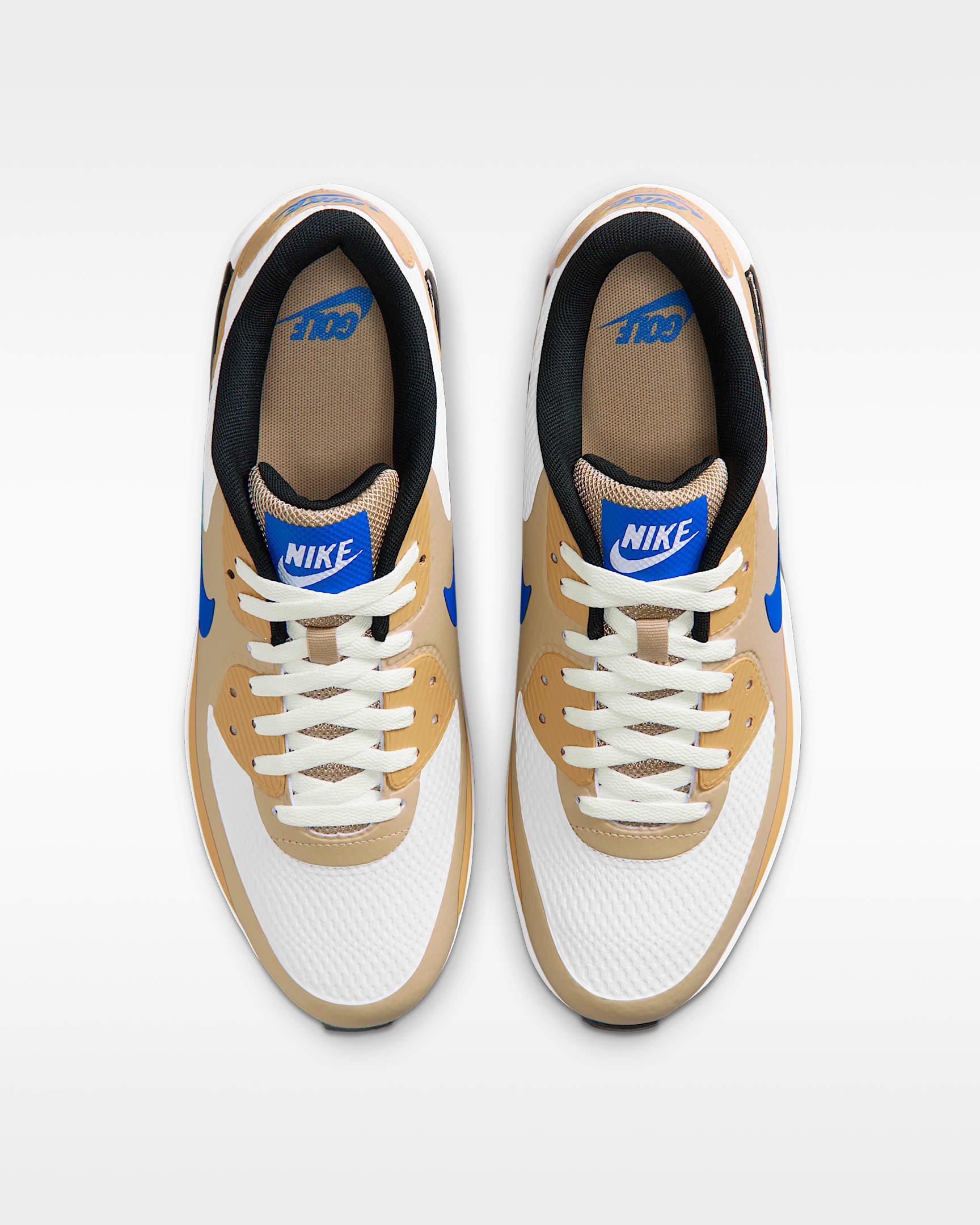 Nike Air Max 90 G Golf Ayakkabısı - Beyaz/Linen/Game Royal