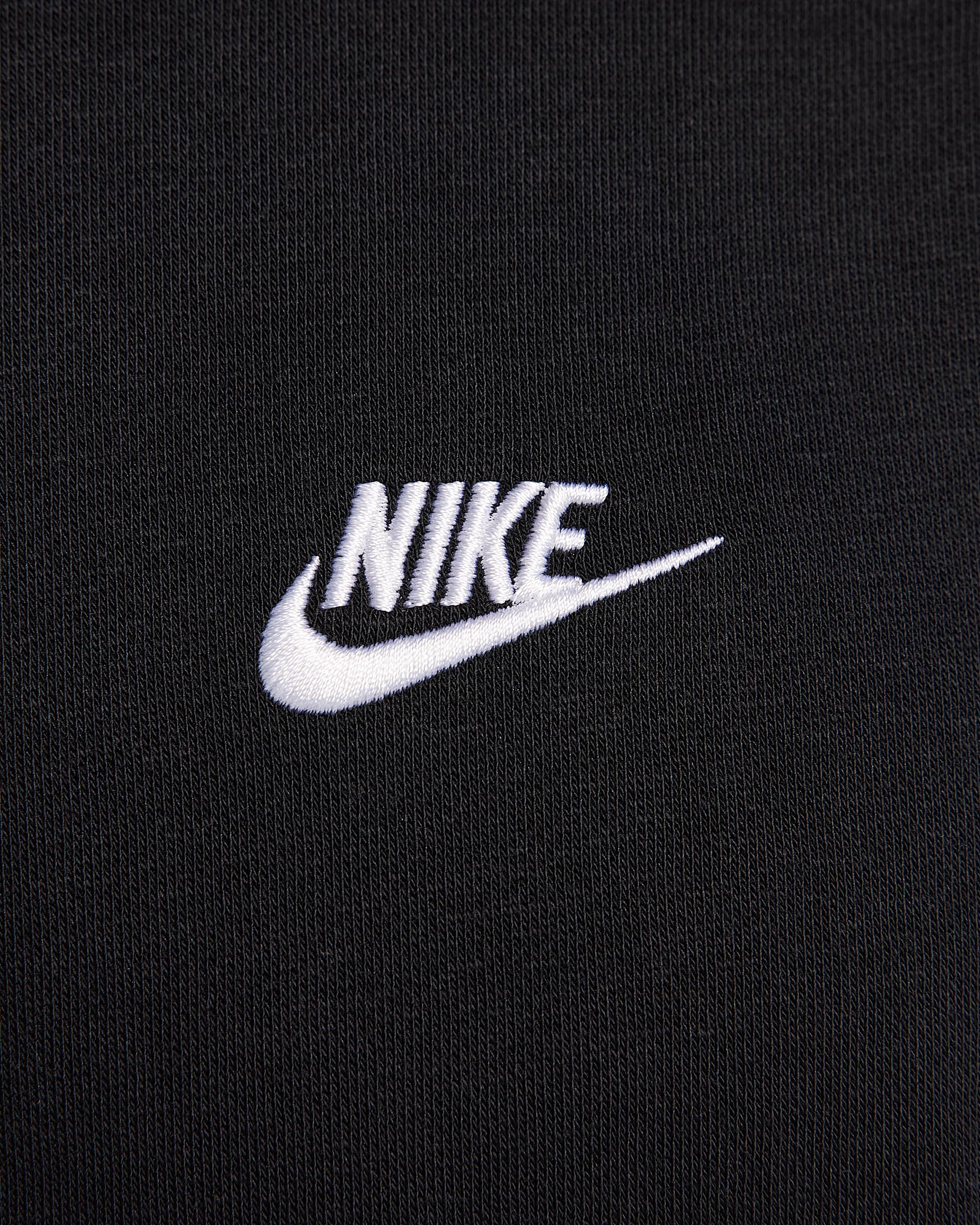 Nike Club Fleece Erkek Kapüşonlu Sweatshirt'ü - Siyah/Siyah/Beyaz