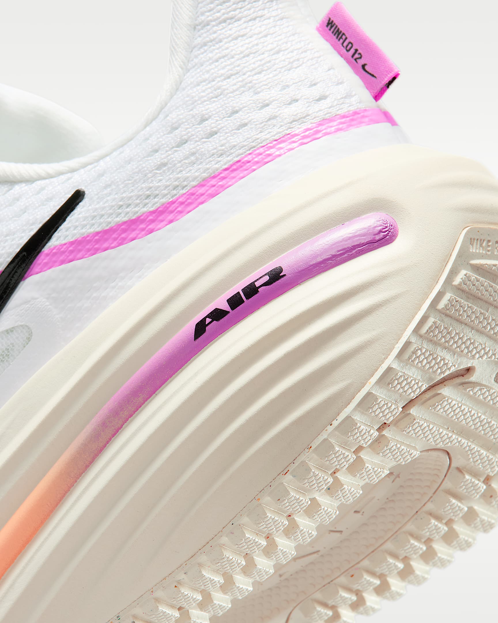 Nike Winflo 12 Women's Road Running Shoes - White/Light Magenta/Chalk/Black