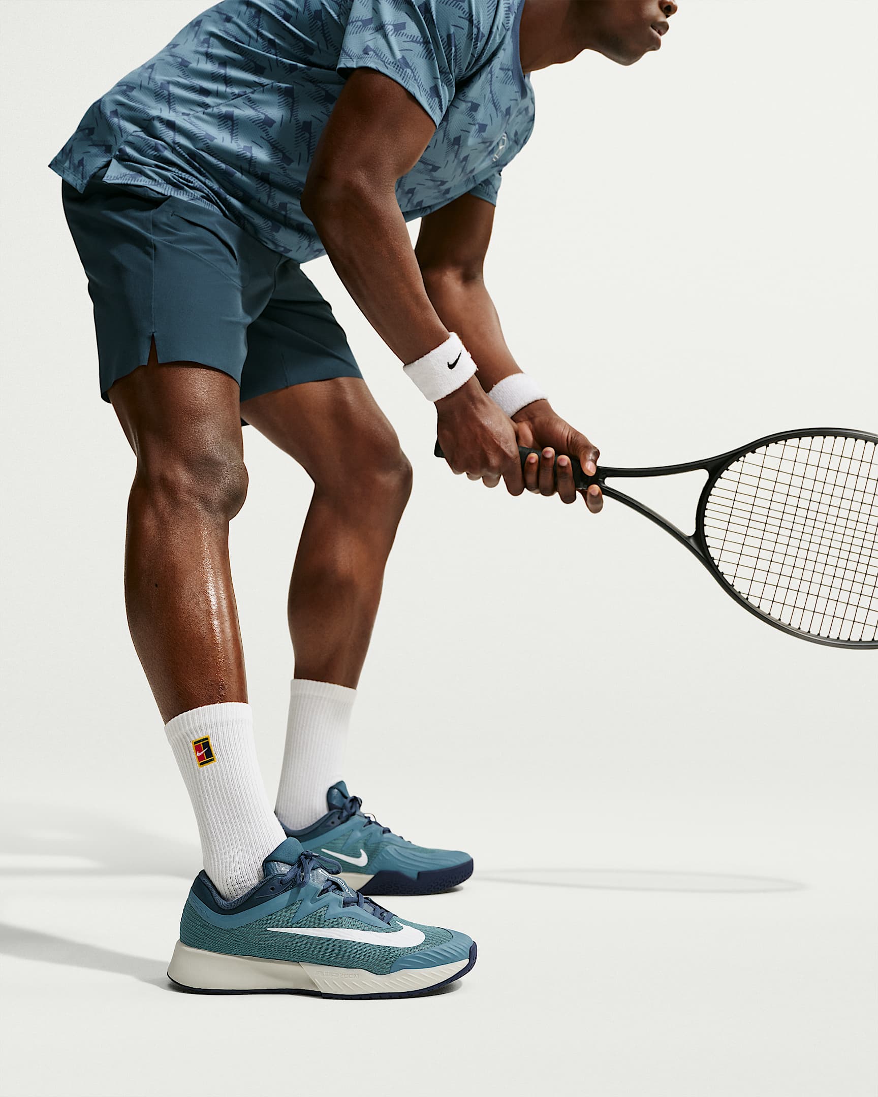 Nike Vapor Pro 3 Men's Hard Court Tennis Shoes - Smoky Blue/Light Bone/New Slate/White