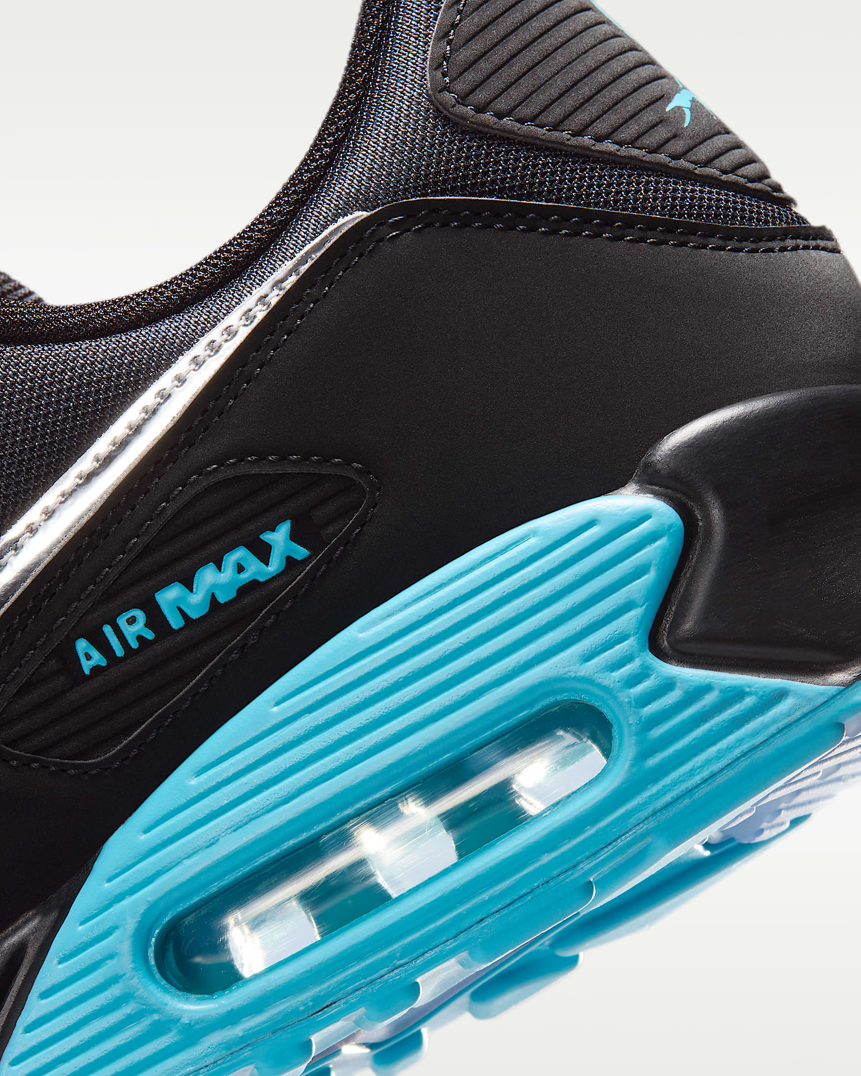 Tenis para hombre Nike Air Max 90 Premium "Scorpion" - Negro/Azul gamma/Hielo/Cromo