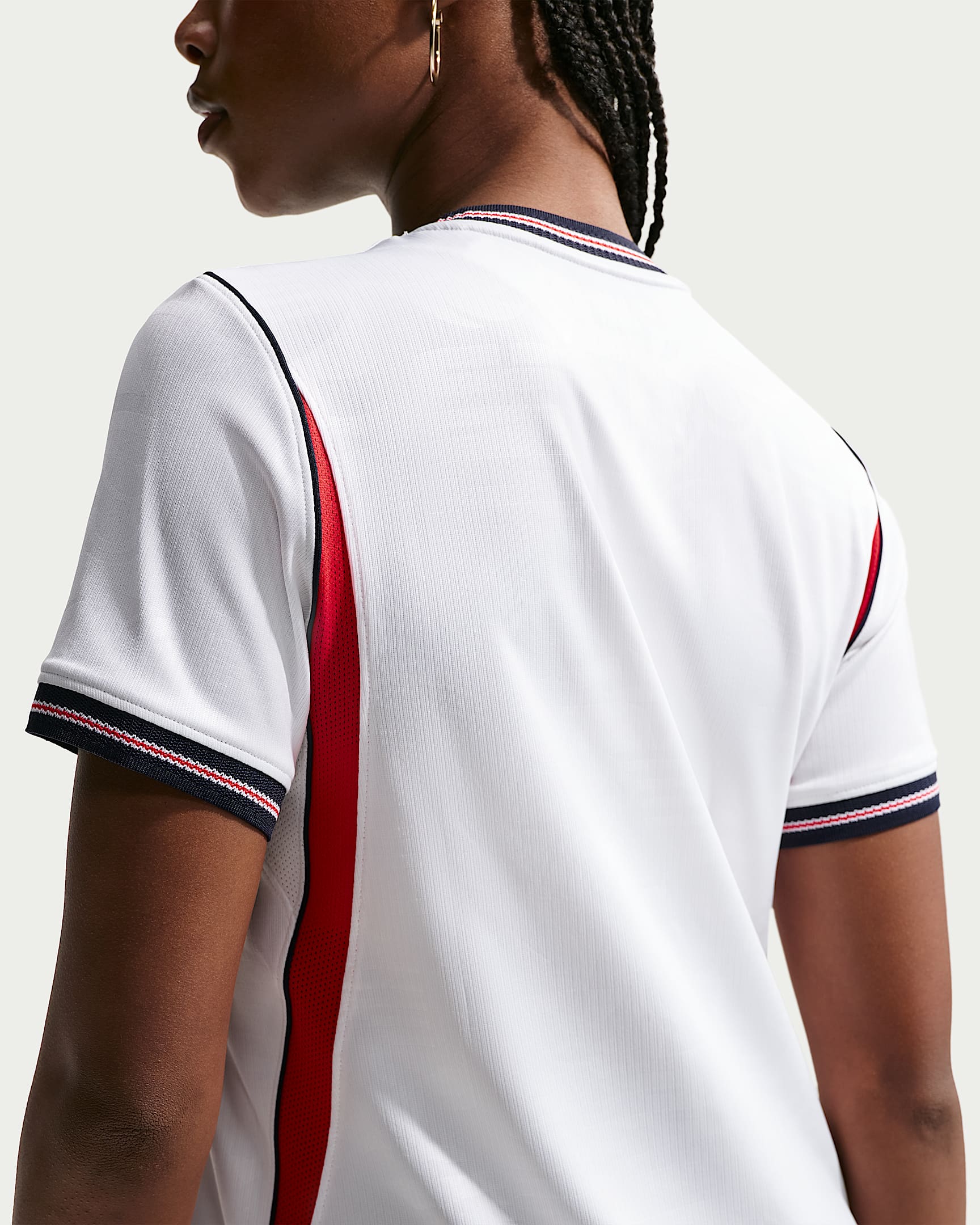 England National Team 2026 Stadium Home Women's Nike Dri-FIT Football Shirt - White/Speed Red/Obsidian/Obsidian