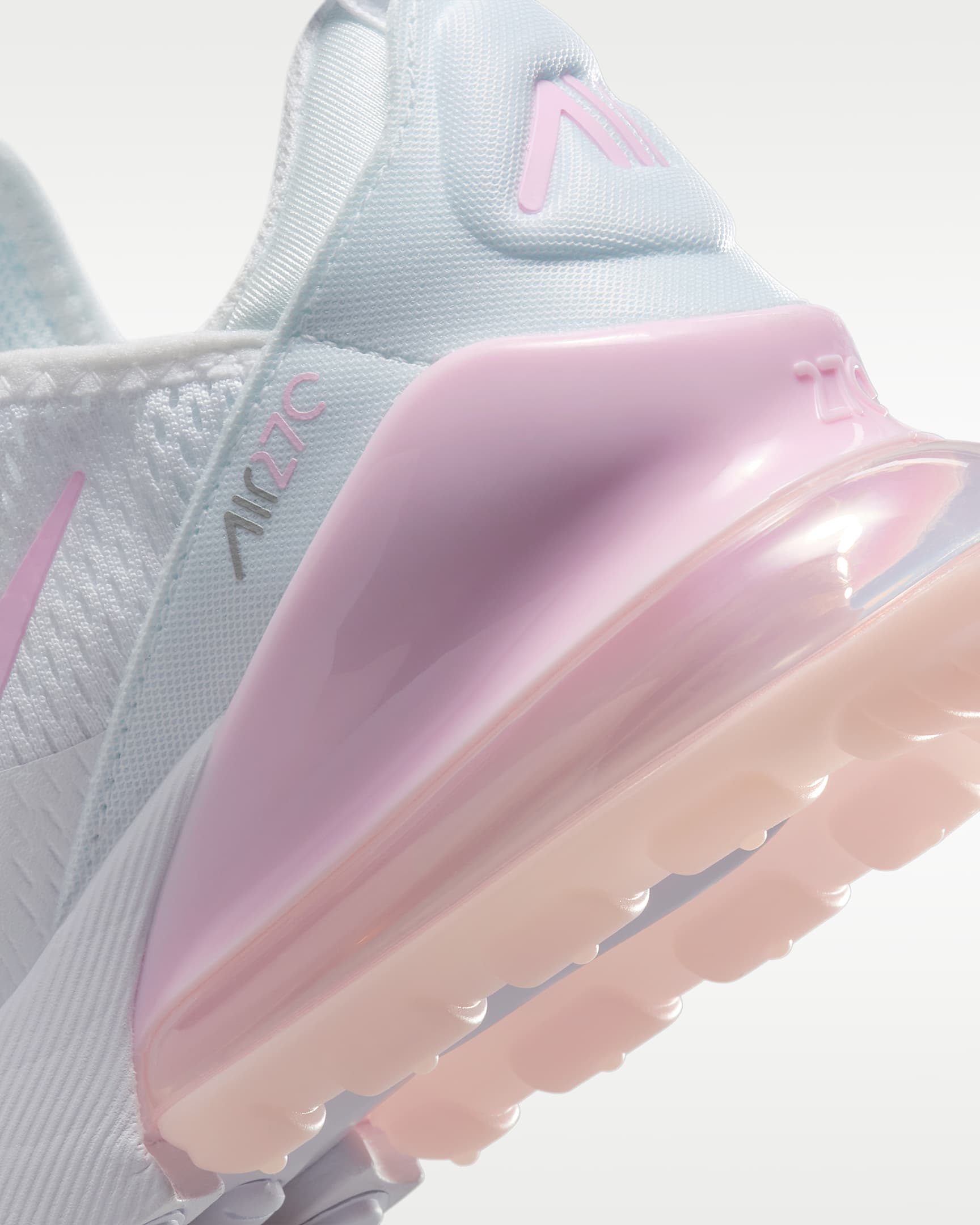 Nike Air Max 270 Older Kids' Shoes - White/Light Smoke Grey/Pink Foam