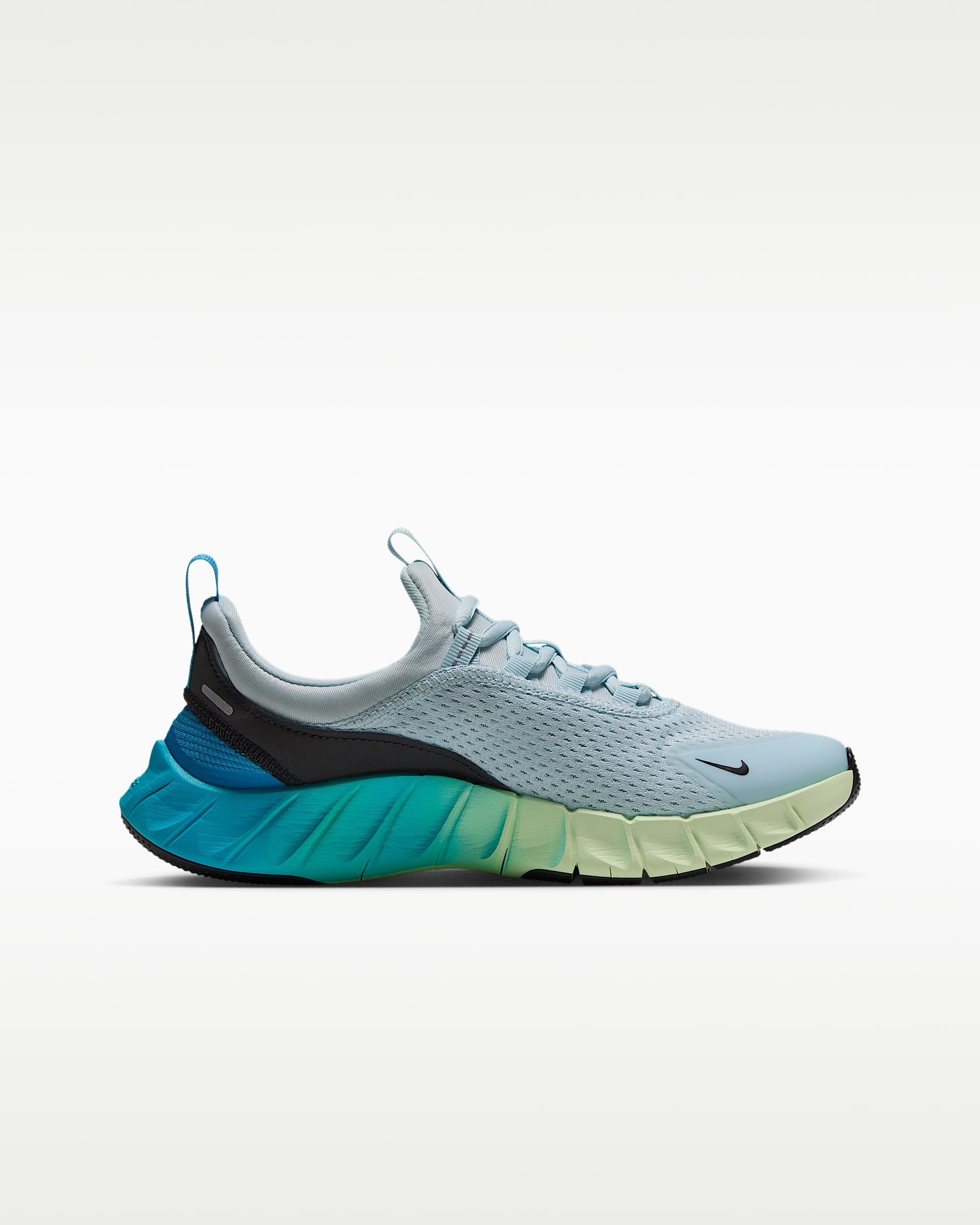 Tenis de correr para niños grandes Nike Free Ride - Azul glacial/Azul corriente claro/Voltio ligero/Negro