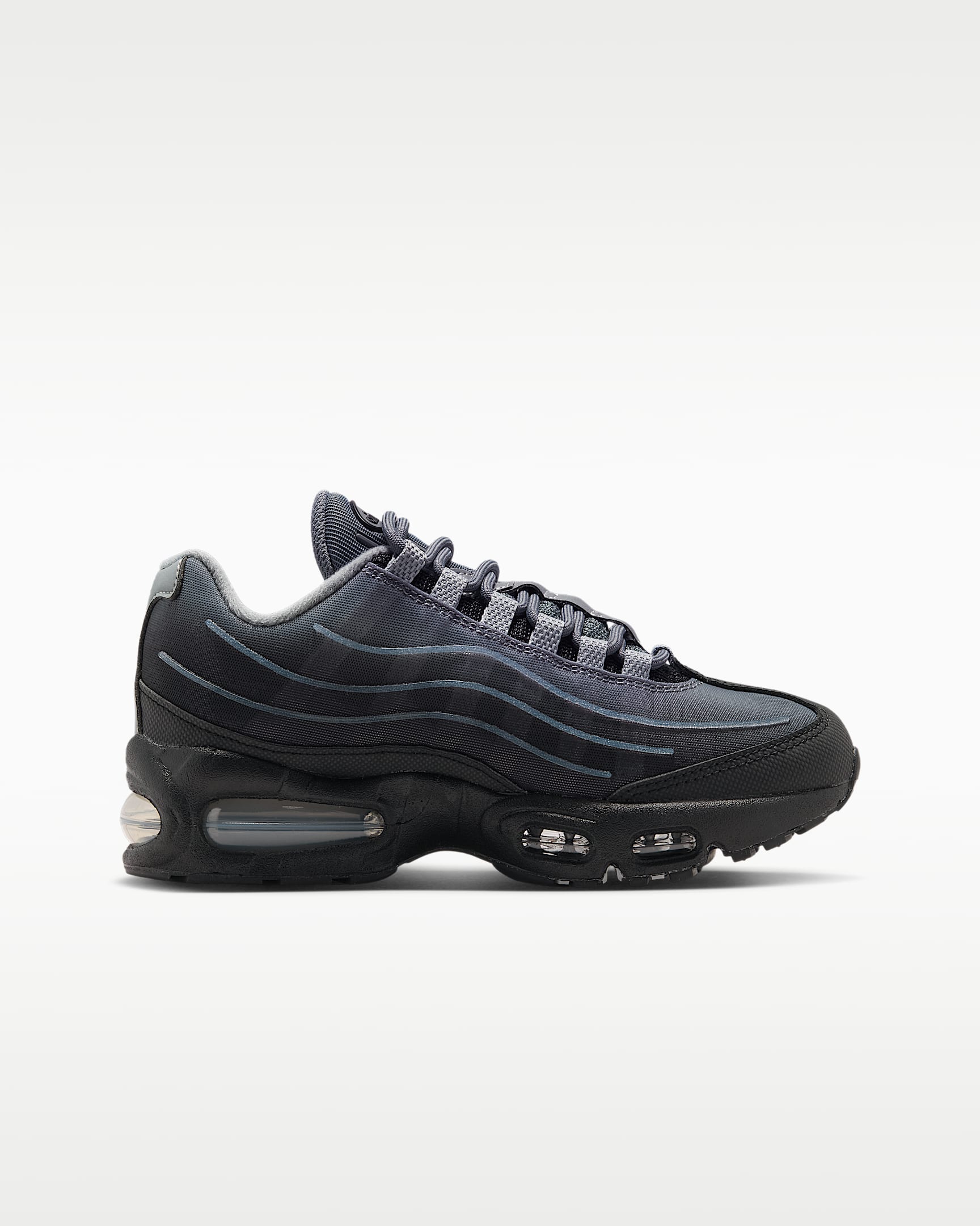 Chaussure Nike Air Max 95 « Big Bubble » Tech pour ado - Noir/Smoke Grey/Metallic Silver/Wolf Grey