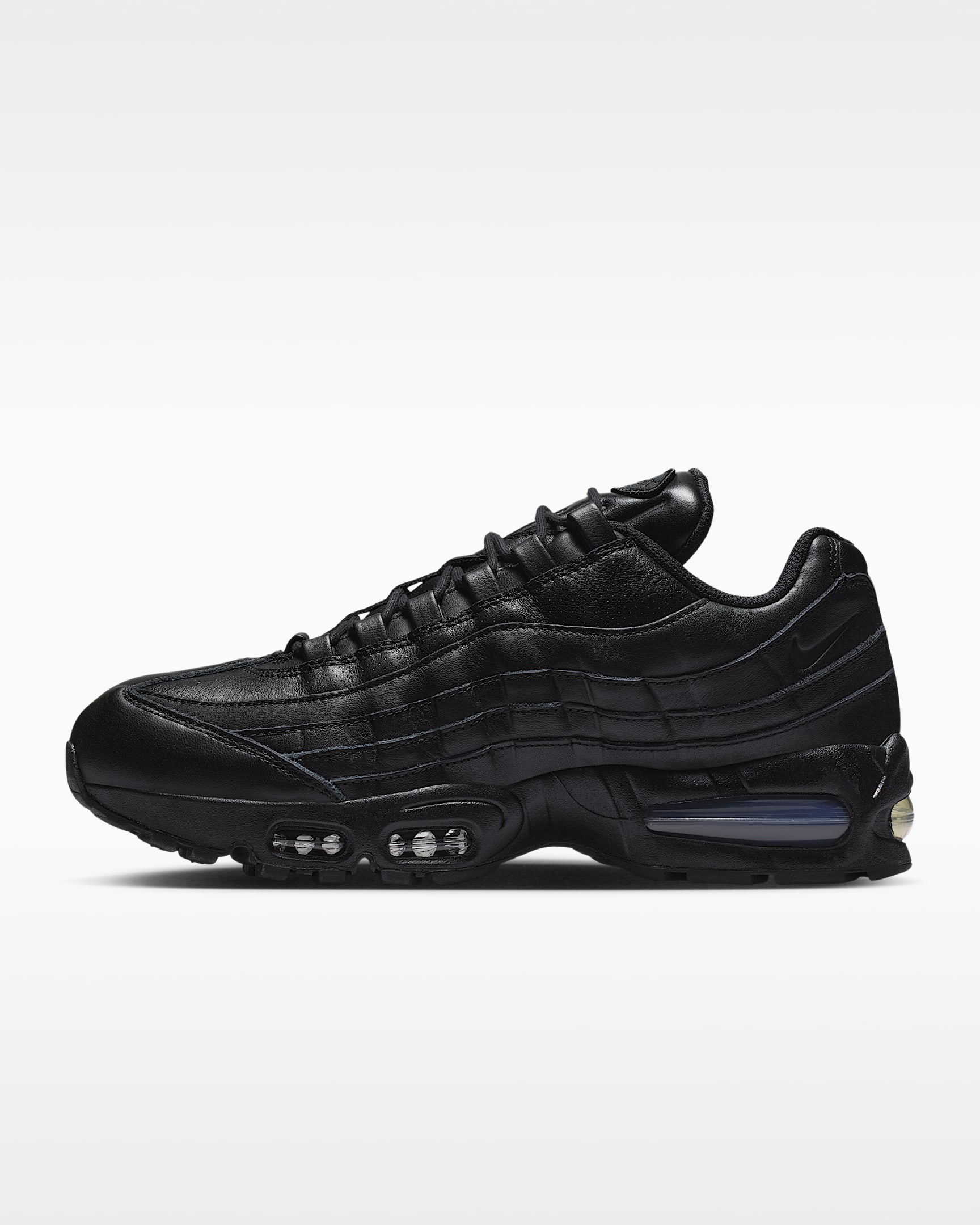 Nike Air Max 95 Big Bubble Leather Men's Shoes - Black/Black/Black