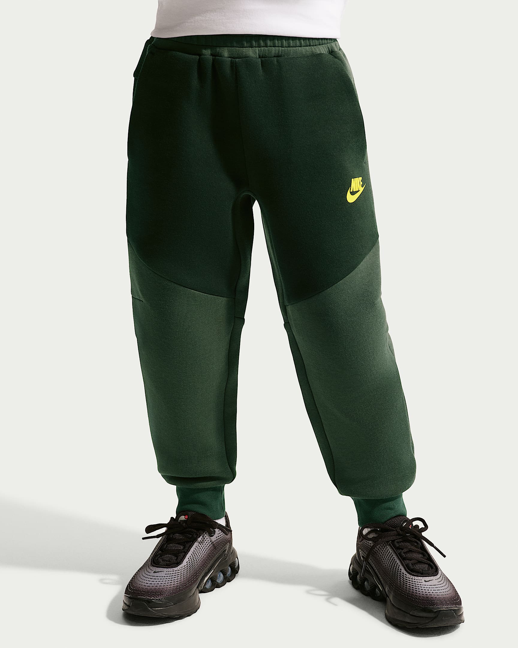 Conjunto de 2 piezas de sudadera de cierre completo Tech Fleece para niños talla pequeña Nike Sportswear - Verde camuflaje