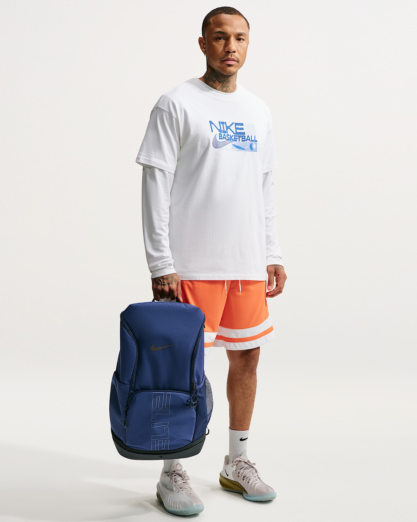 Mochila (32 L) Nike Varsity Elite - Azul marino medianoche/Negro/Gris hierro