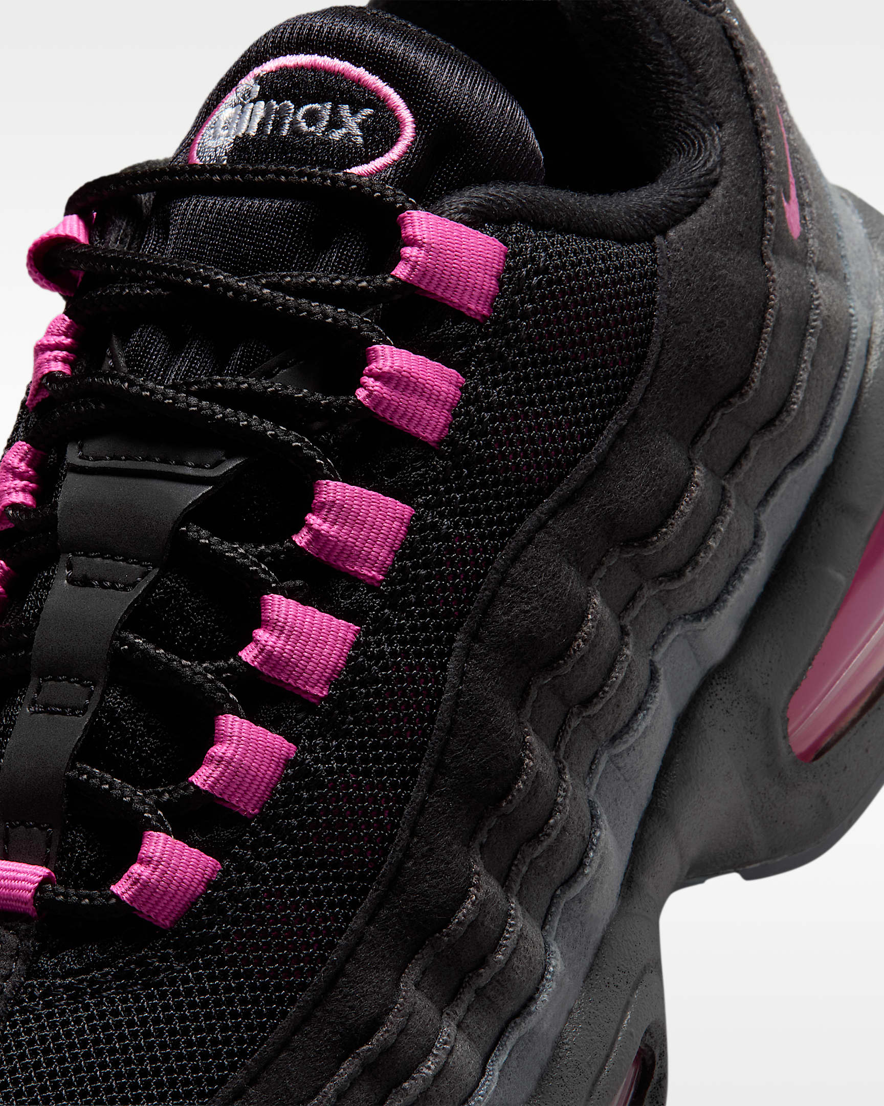 Nike Air Max 95 Big Bubble Big Kids' Shoes - Black/Cool Grey/Iron Grey/Playful Pink