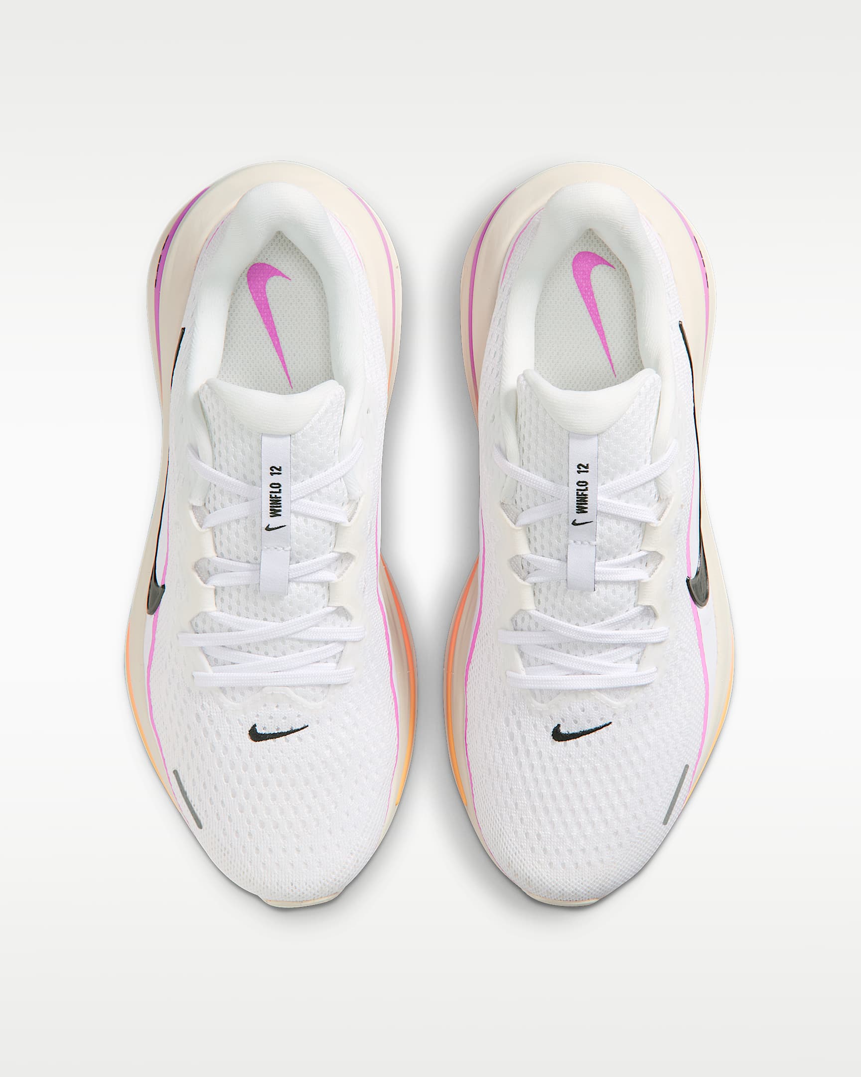 Nike Winflo 12 Women's Road Running Shoes - White/Light Magenta/Chalk/Black