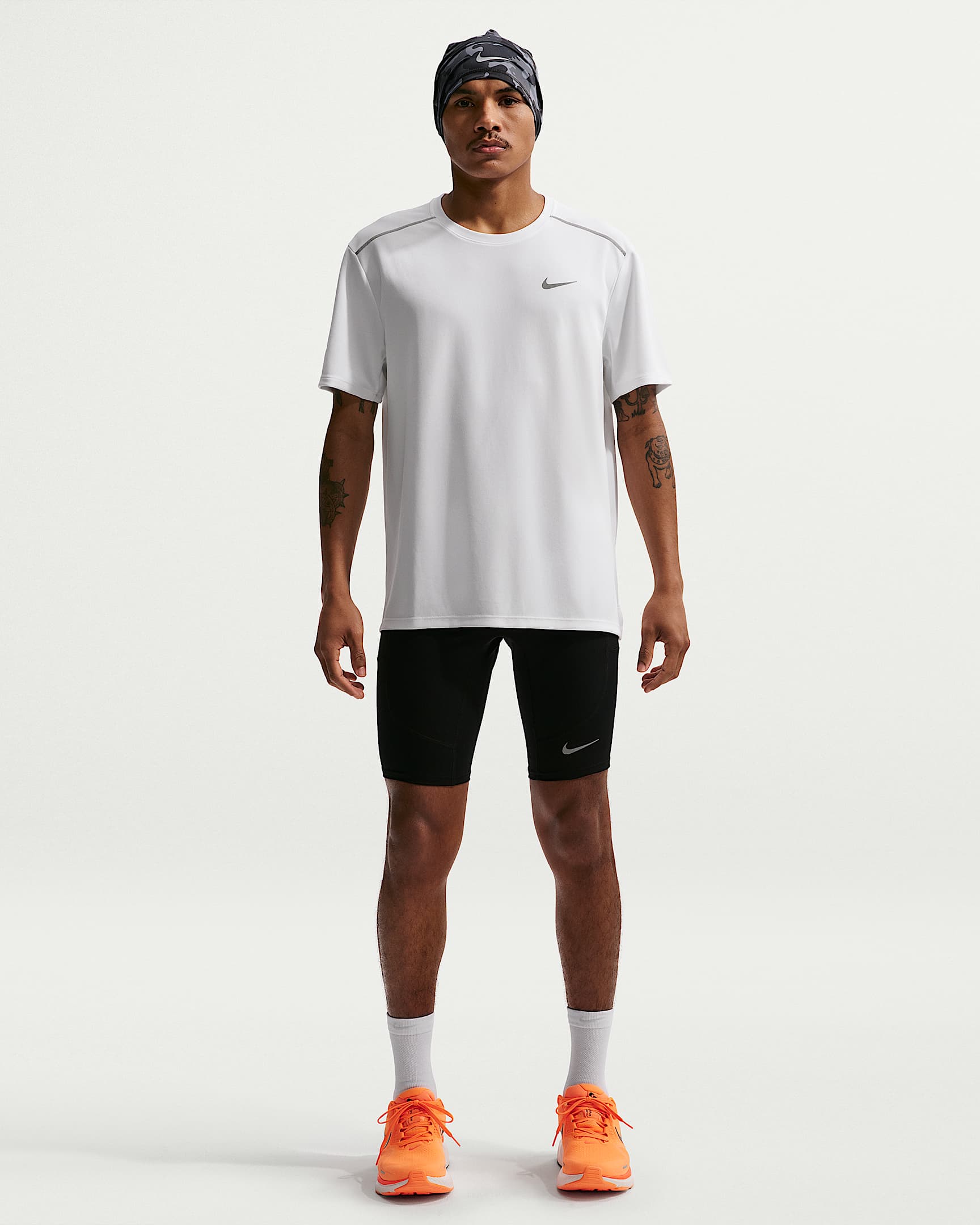 Nike Miler Men's Dri-FIT Short-Sleeve Running Top - White/White