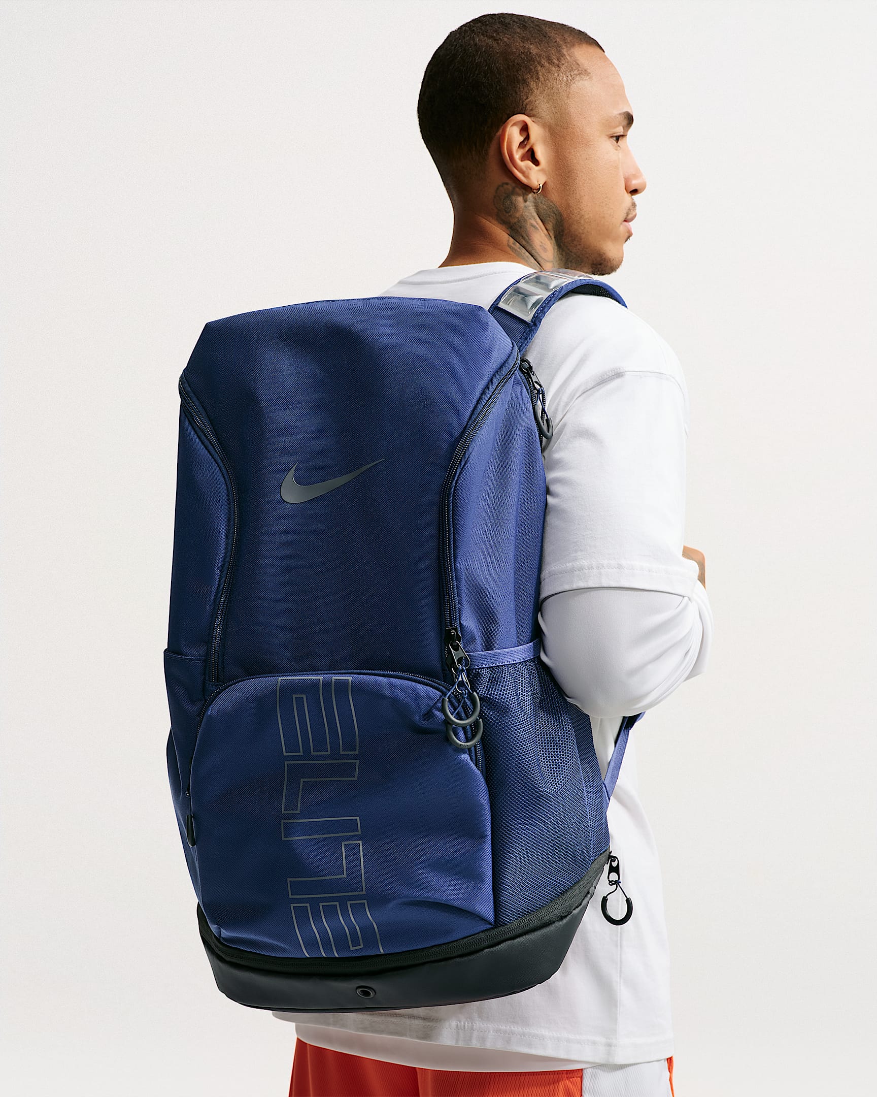 Mochila (32 L) Nike Varsity Elite - Azul marino medianoche/Negro/Gris hierro