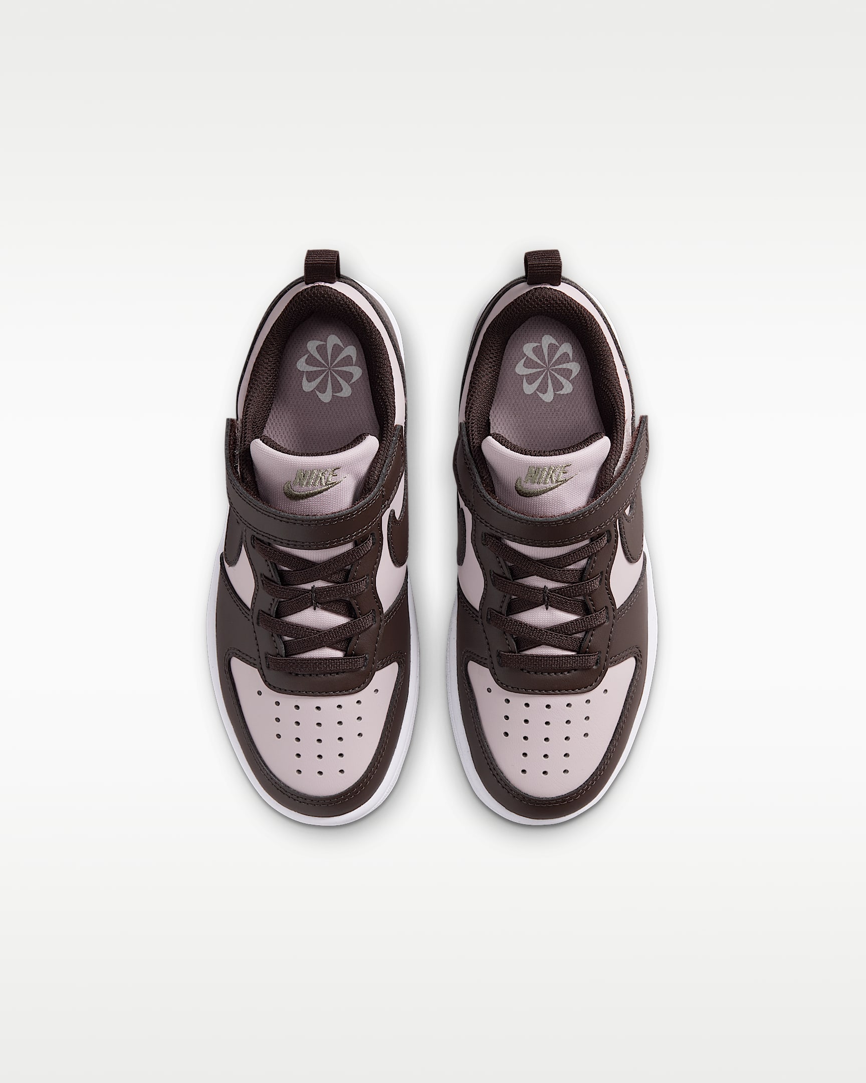 Tenis para niños de preescolar Nike Court Borough Low Recraft - Rosado partícula/Militar claro/Blanco/Marrón terciopelo