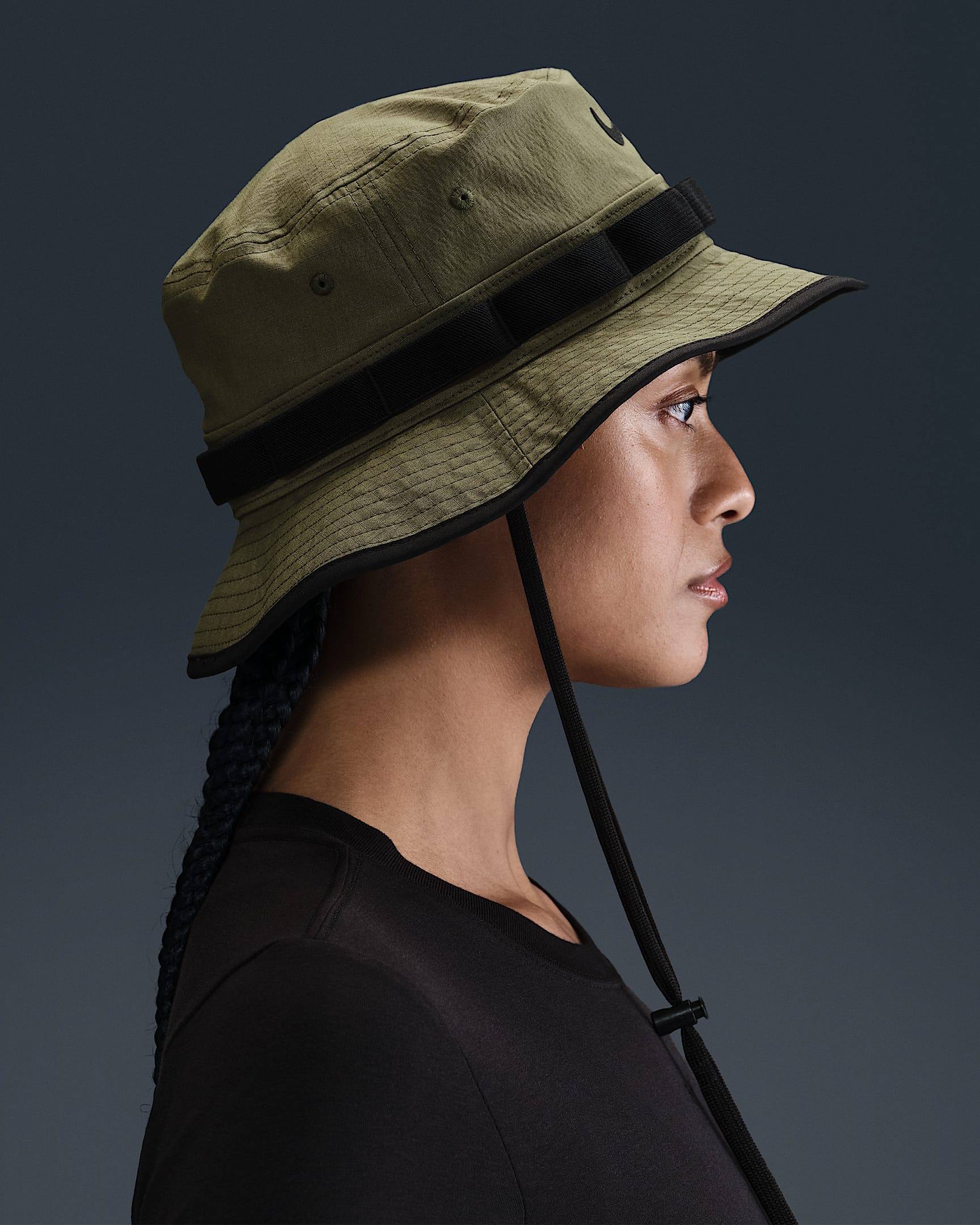 Nike Apex Dri-FIT Bucket Hat - Medium Olive/Black/Anthracite/Black