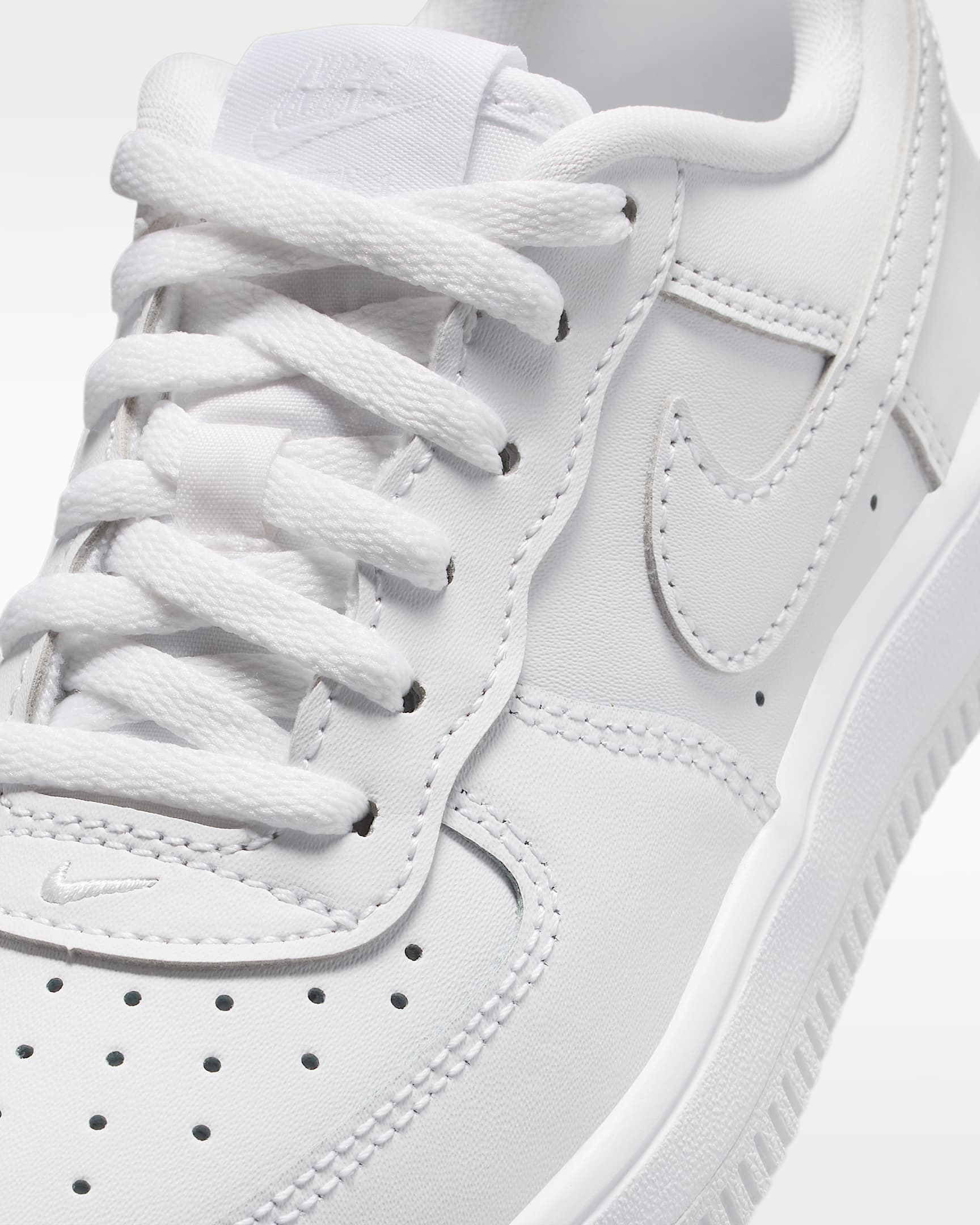 Nike Force 1 Low Little Kids' Shoes - White/White/White/White