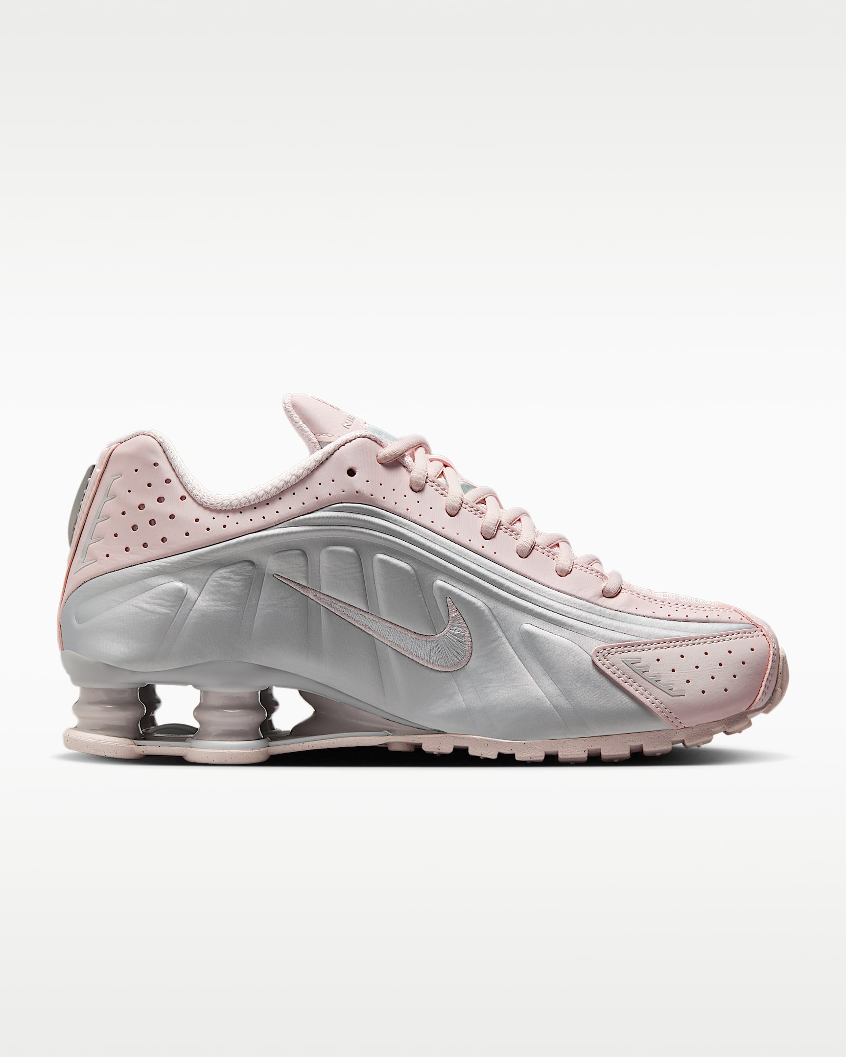 Tenis para mujer Nike Shox R4 - Rosa ligero/Platino metalizado