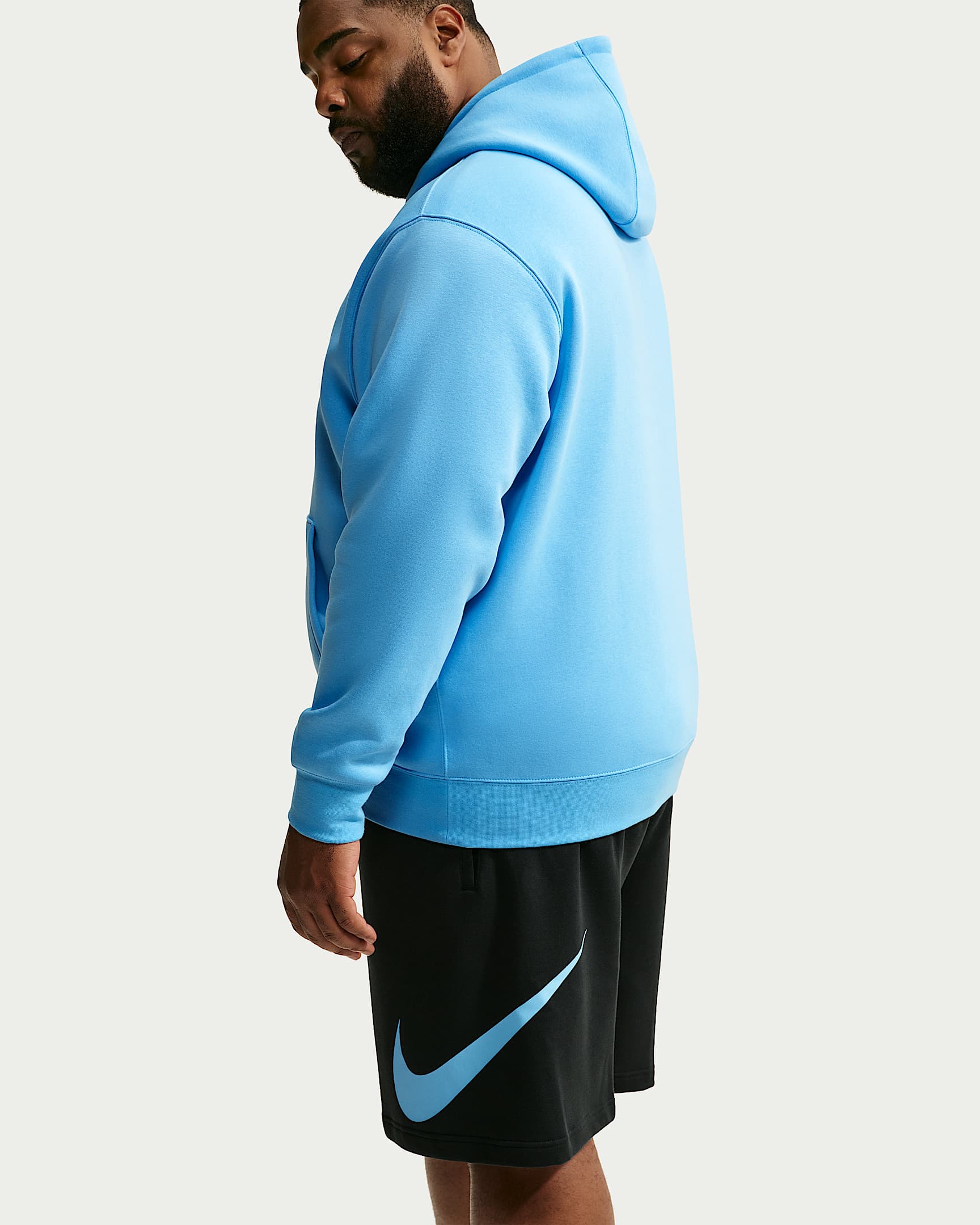 Nike Club Men's Pullover Fleece Hoodie - Football Blue/Football Blue/White