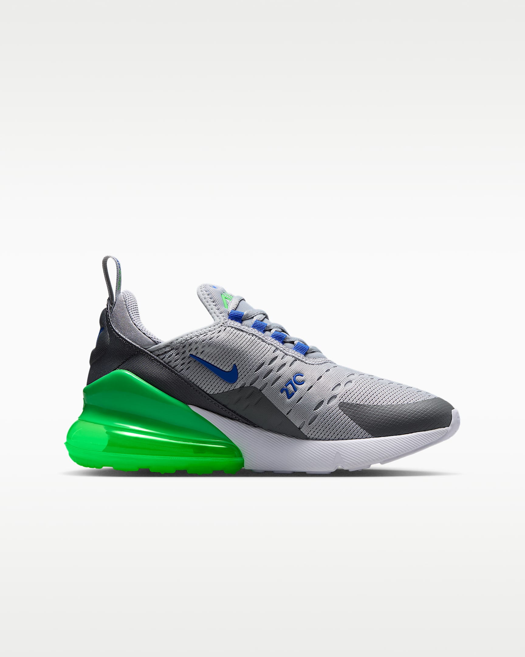 Nike Air Max 270 Older Kids' Shoes - Wolf Grey/Smoke Grey/Green Spark/Racer Blue